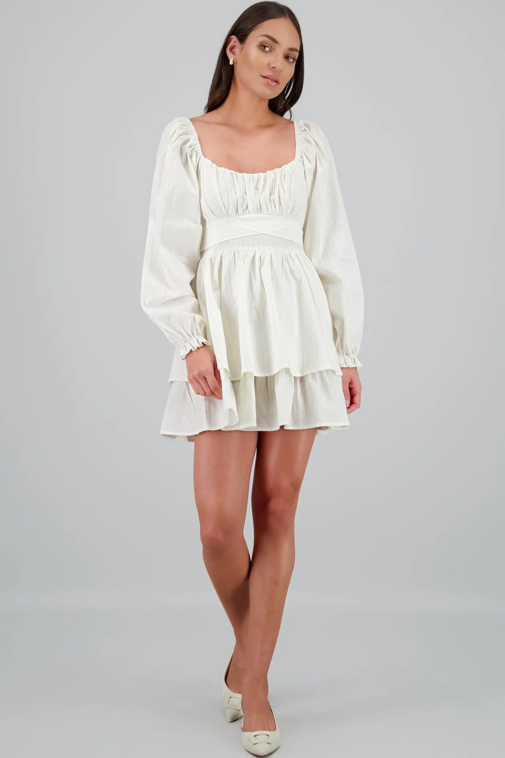 Shasa Lurex Stripes Solid Dress
