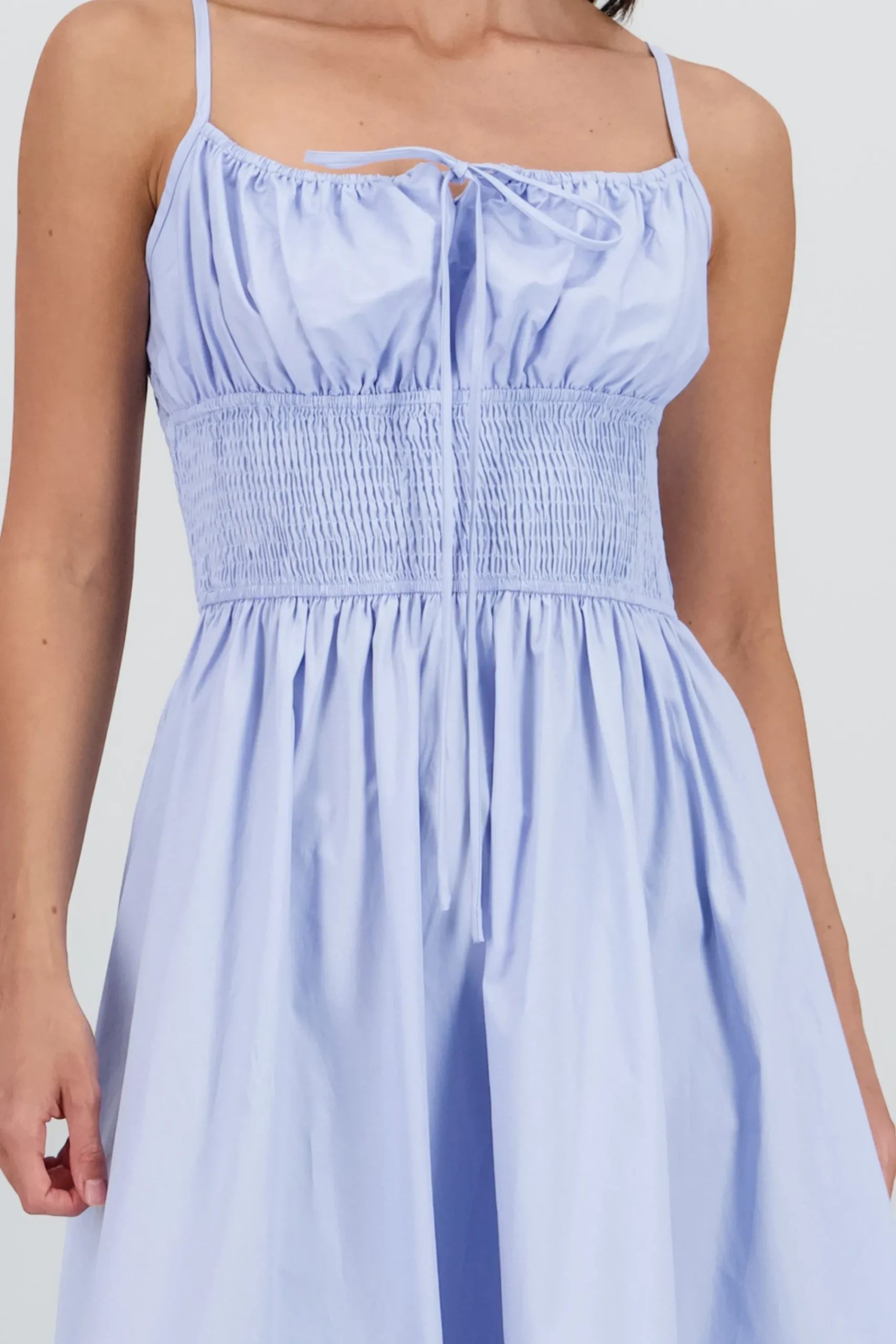 Shasa Midi Dress with Smocked Detail