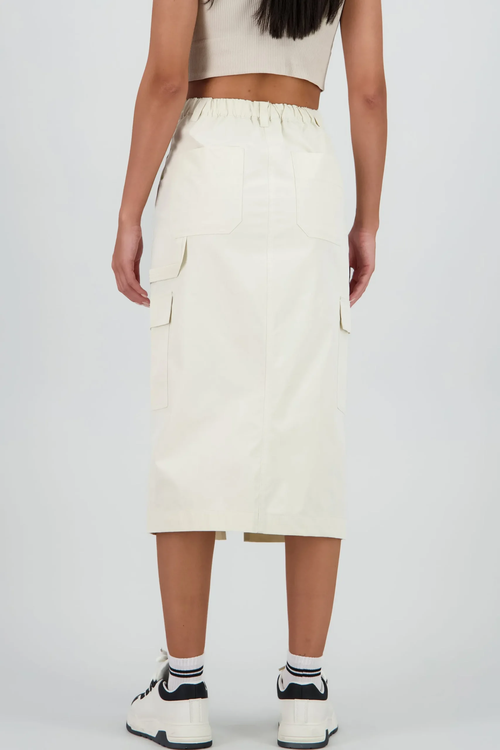 Shasa Midi Skirt with Waistband Detail