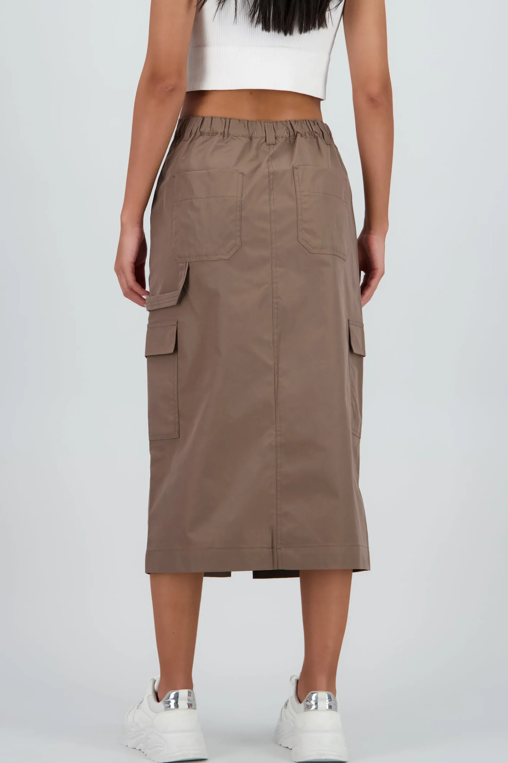Shasa Midi Skirt with Waistband Detail