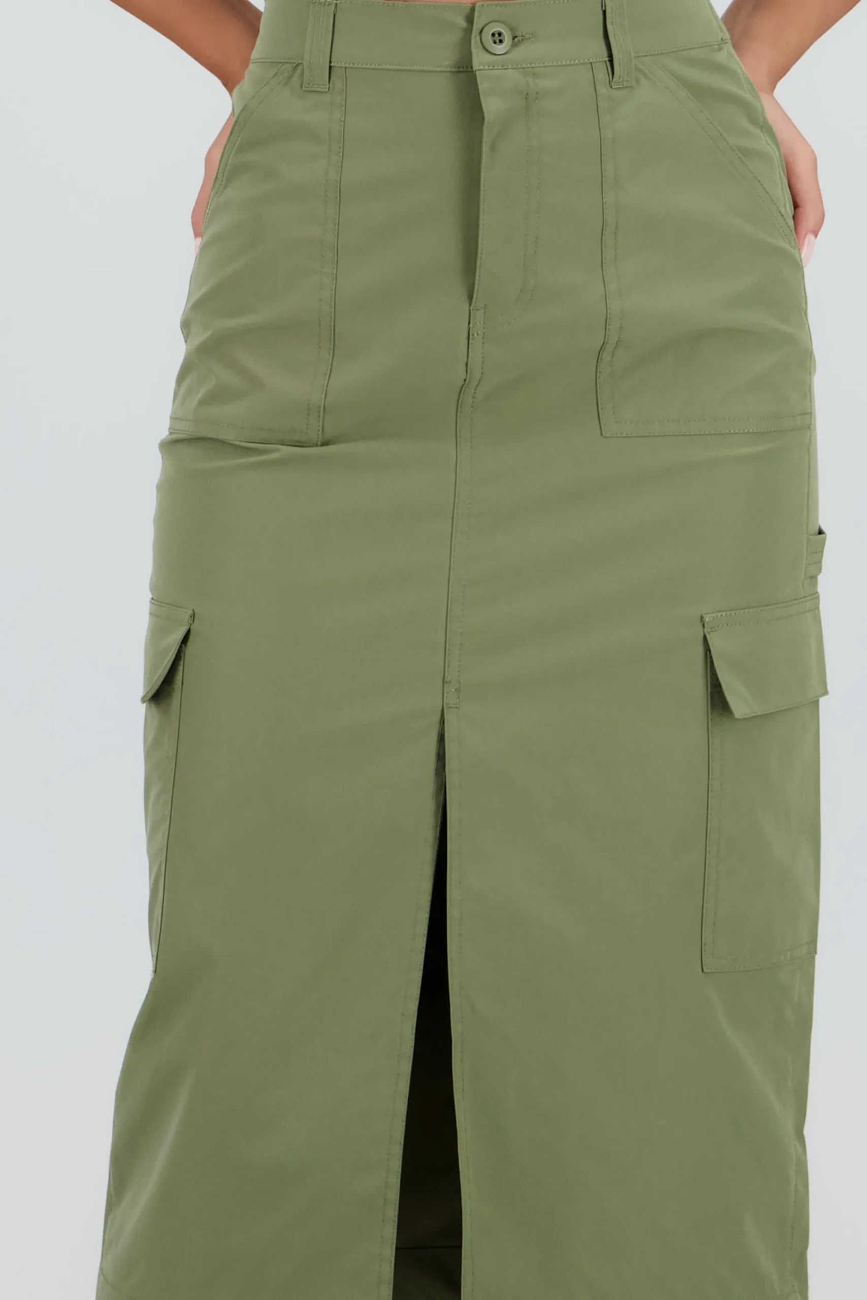 Shasa Midi Skirt with Waistband Detail