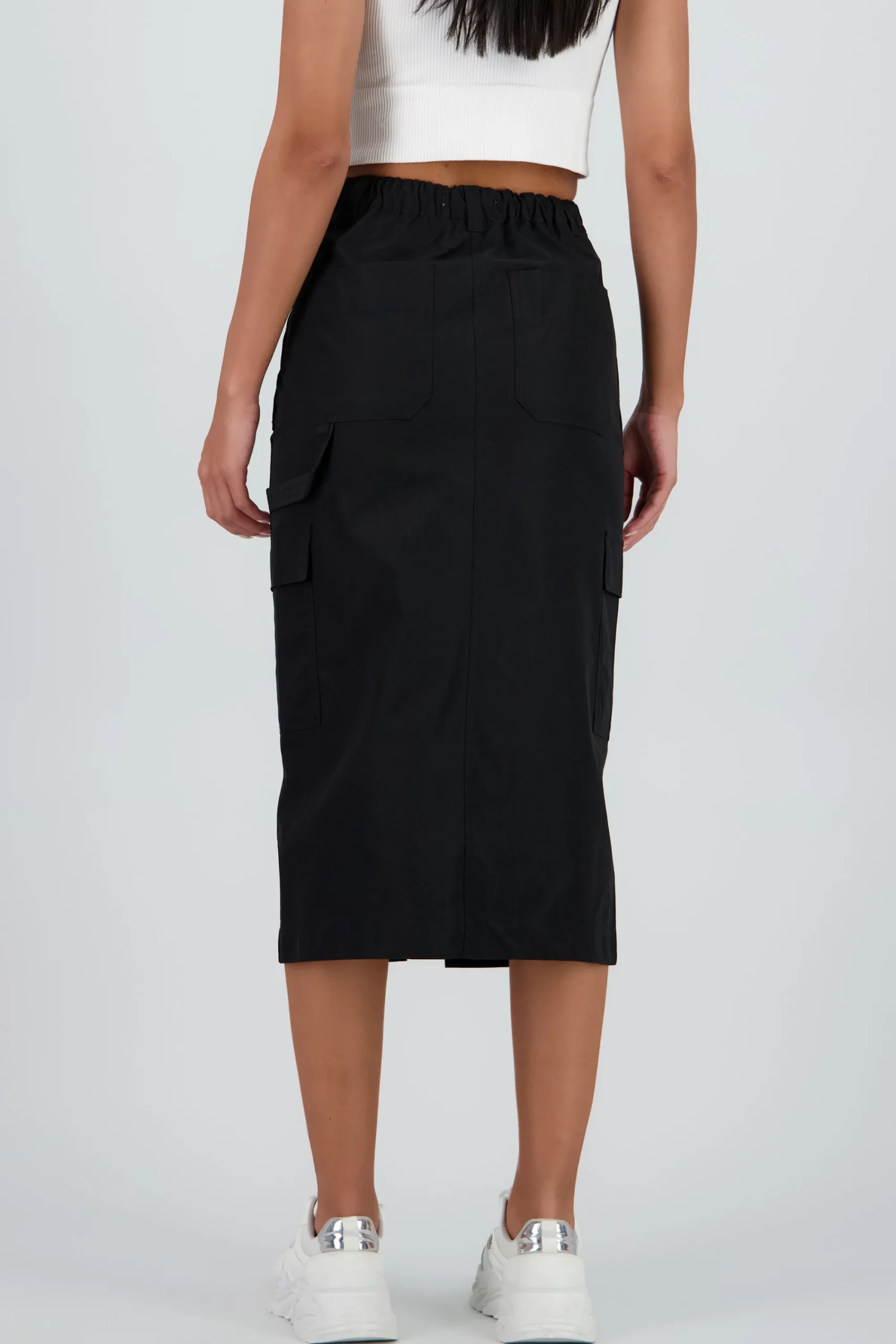 Shasa Midi Skirt with Waistband Detail