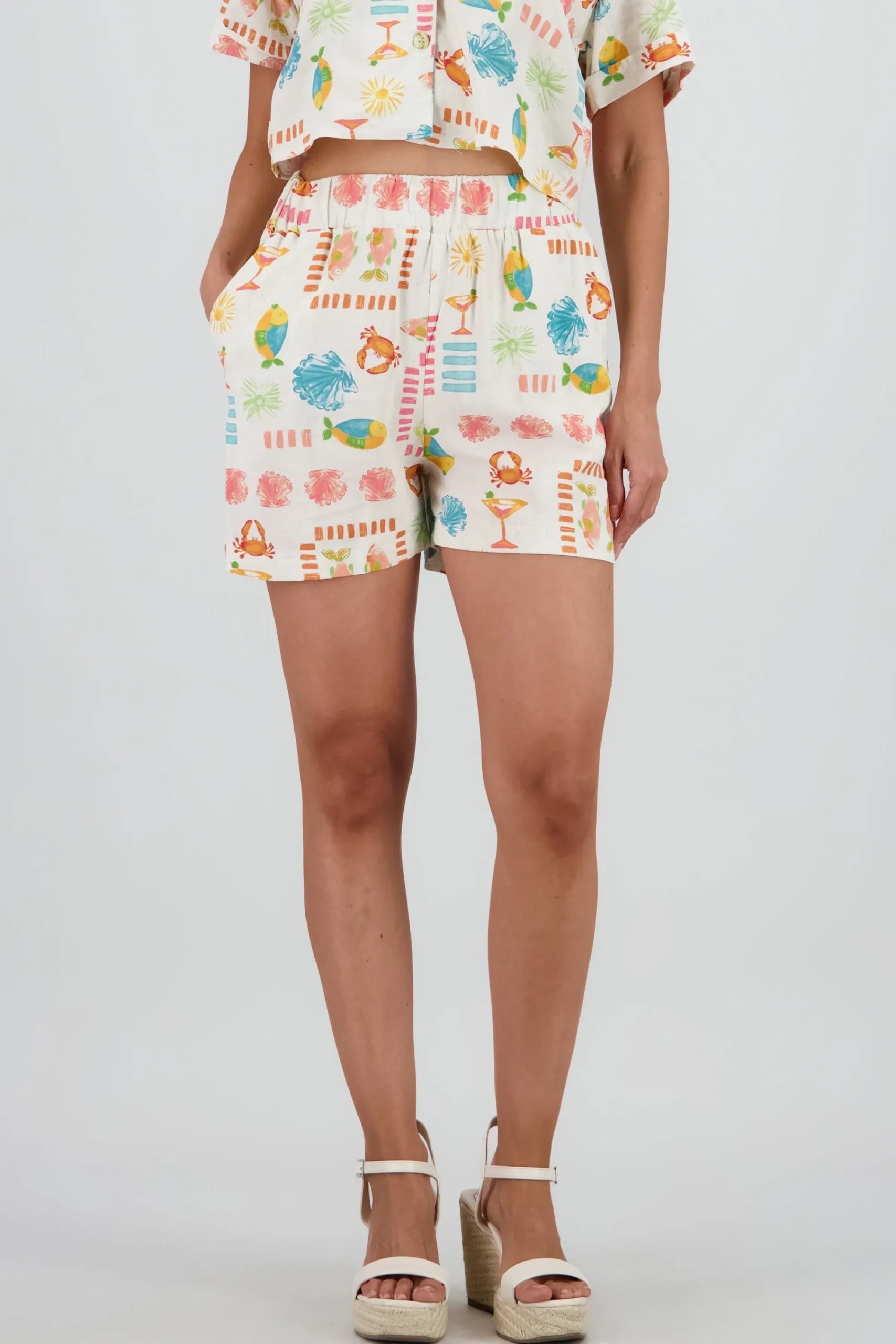 Shasa Mini Shorts with Elastic Detail