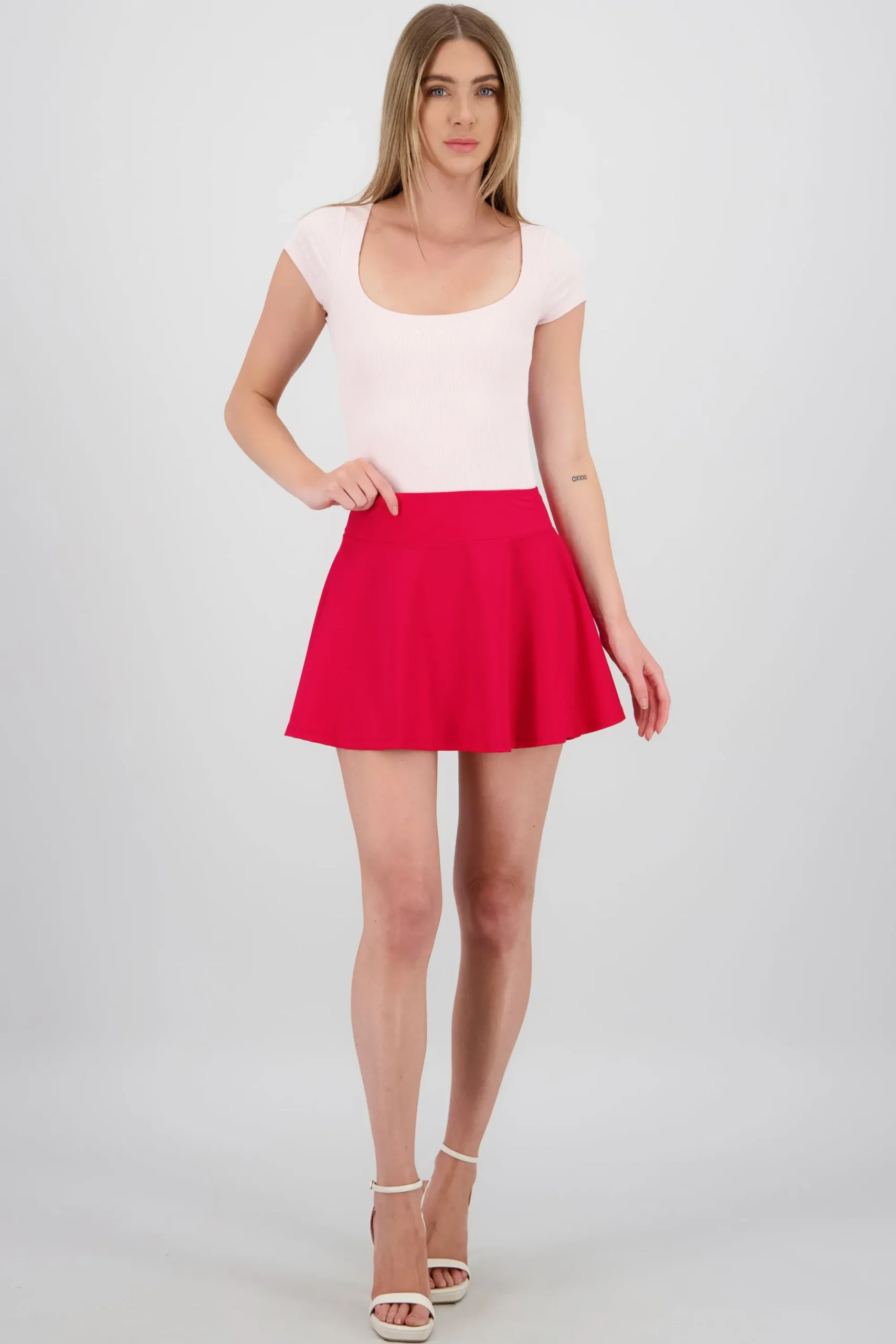 Shasa Mini Skirt with Wide Waistband Detail