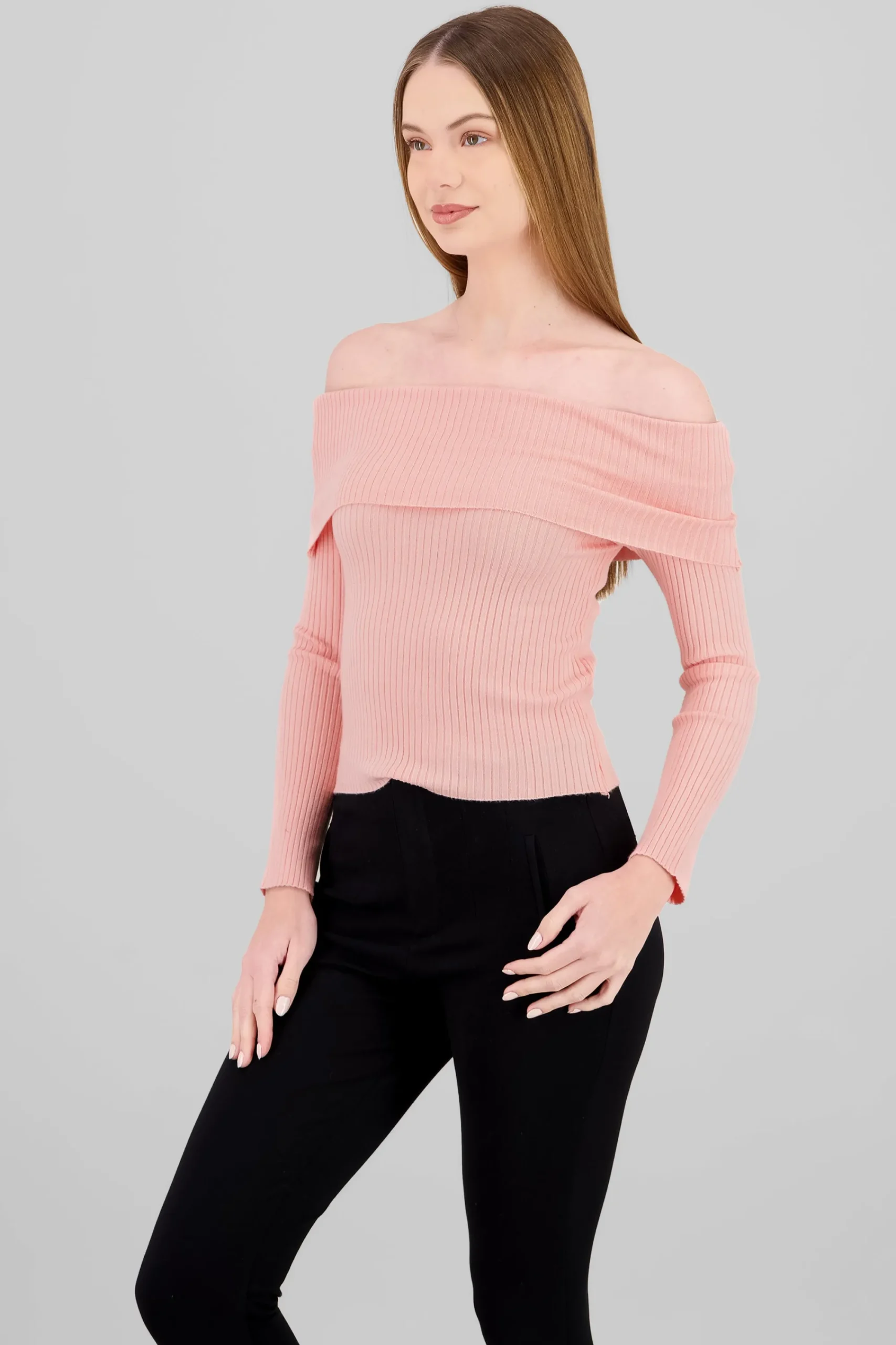Shasa Off Shoulder Knit Sweater