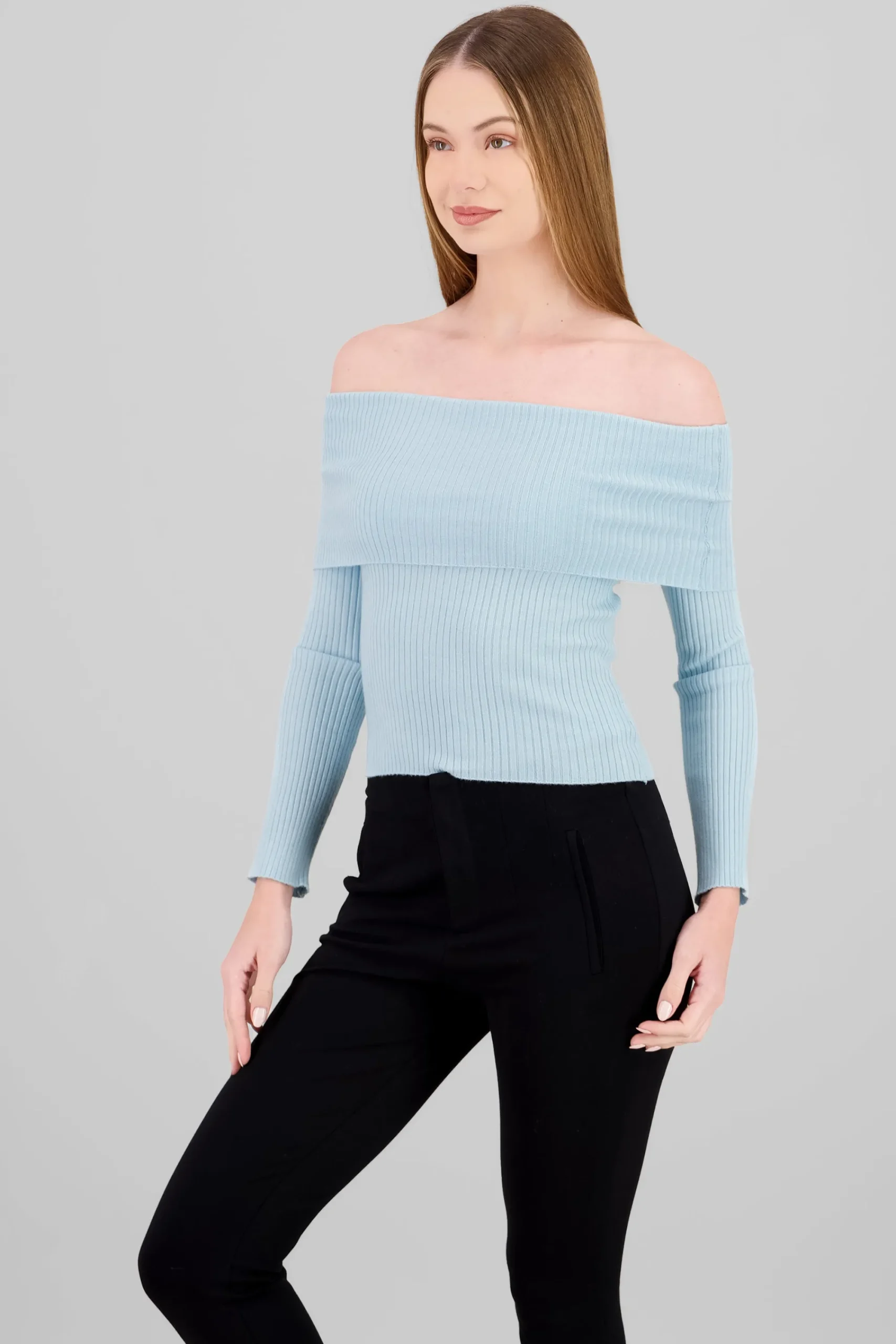 Shasa Off Shoulder Knit Sweater