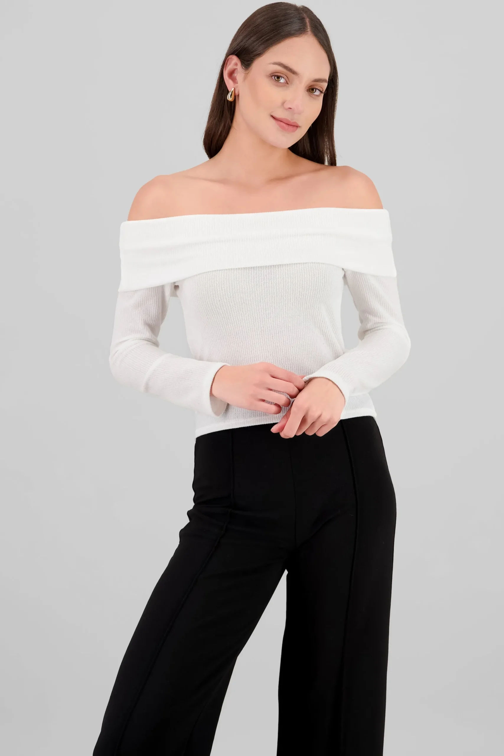 Shasa Off Shoulder Long Sleeve Top