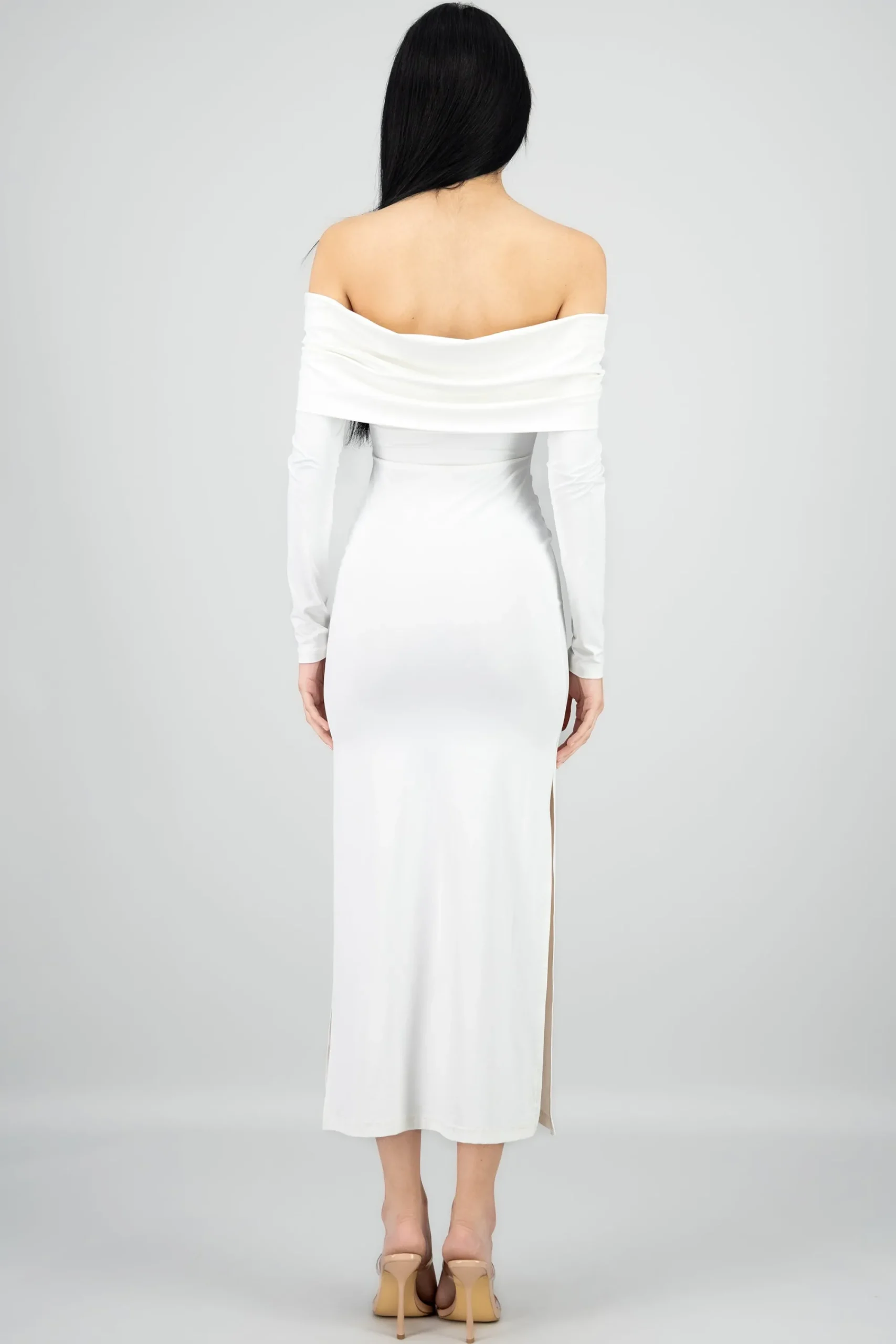 Shasa Off Shoulder Long Sleeve Maxi Dress