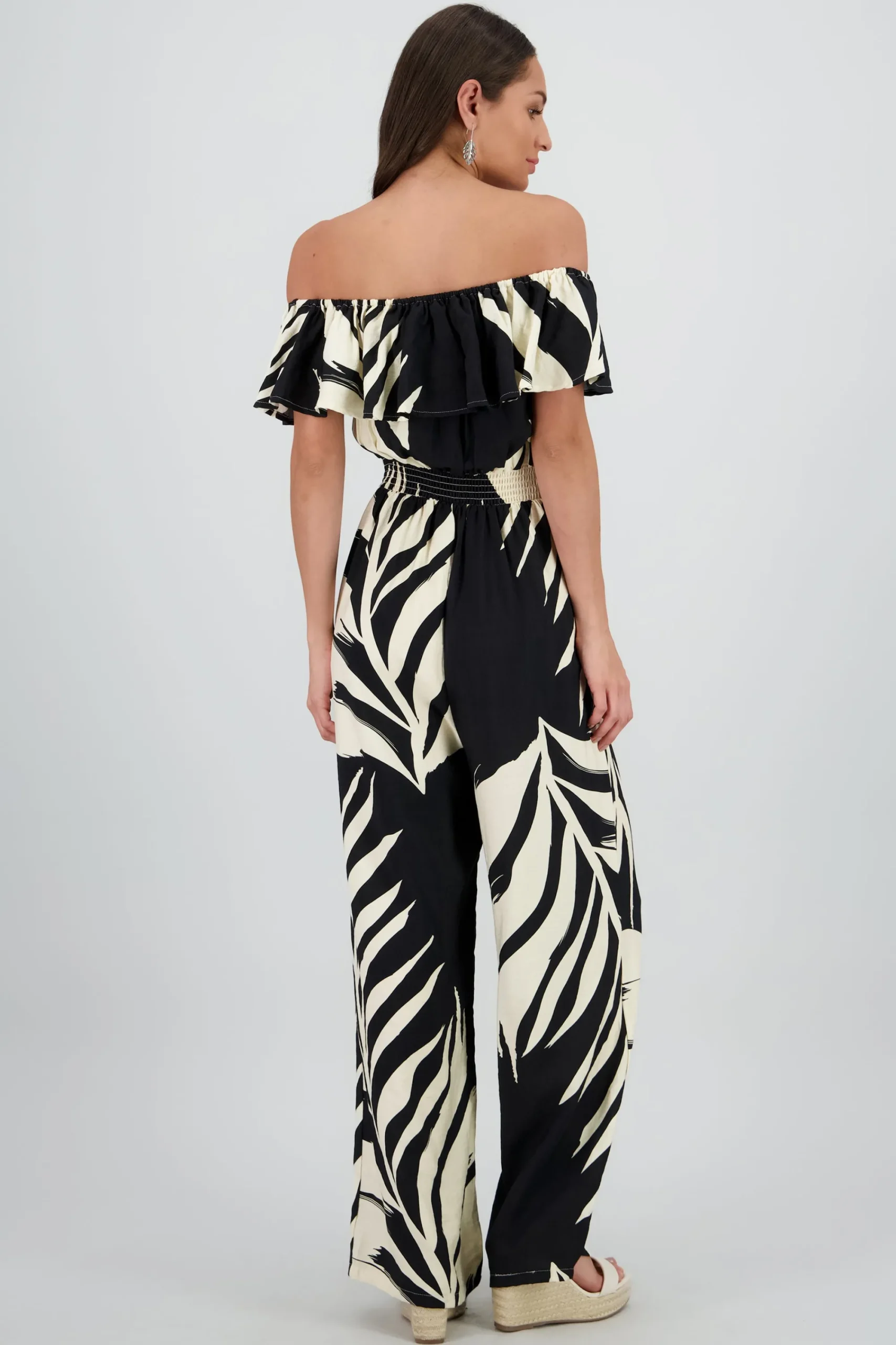 Shasa Off Shoulder Printed Jumpsuit