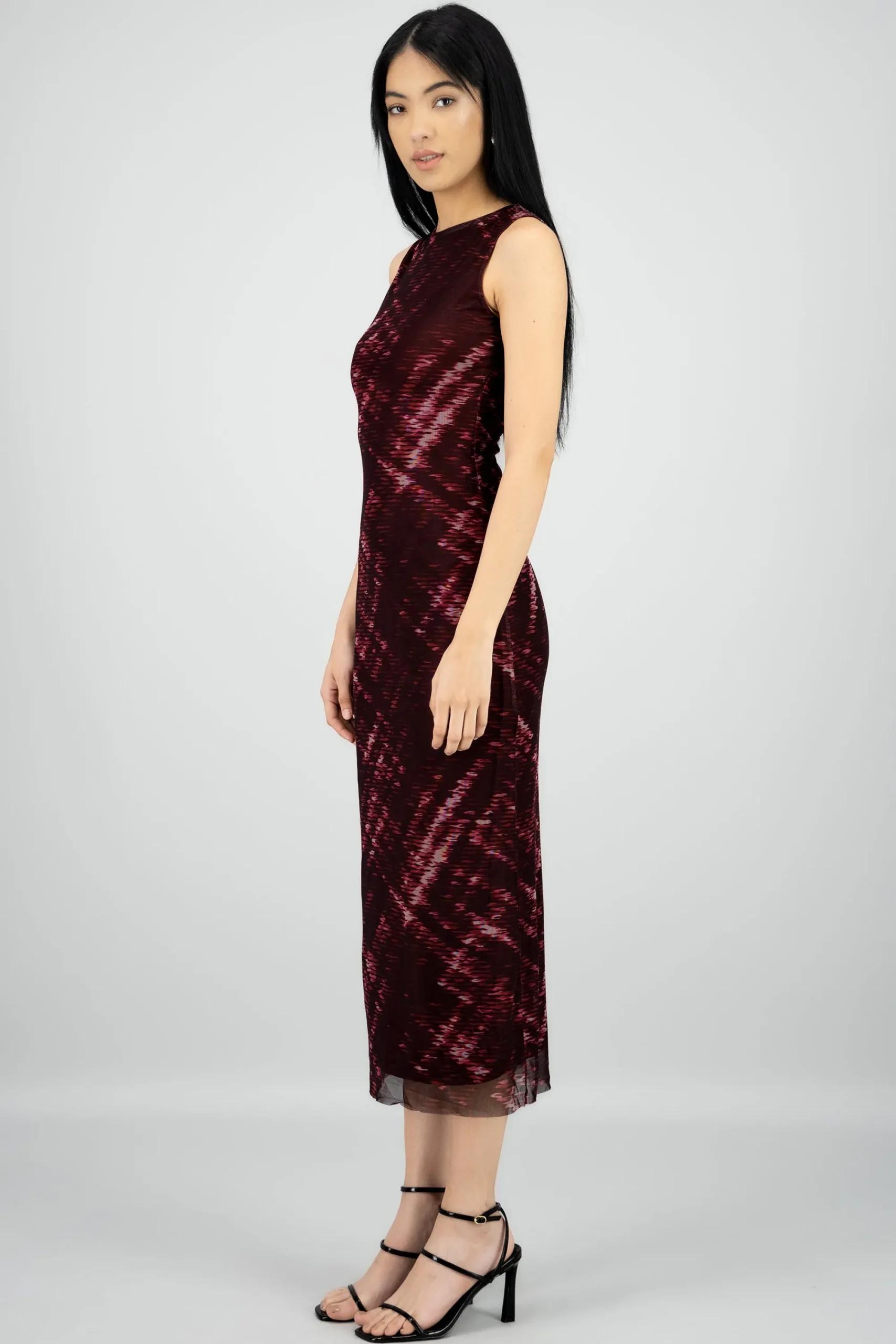 Shasa Open Back Mesh Maxi Dress