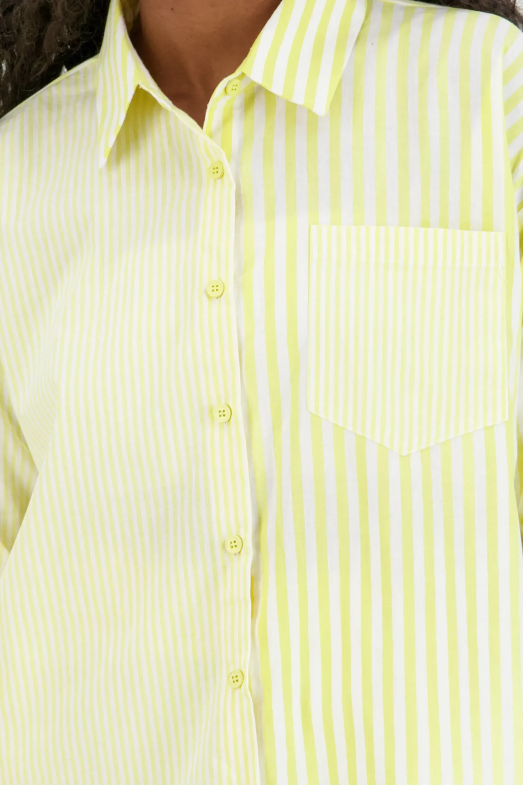 Shasa Oversized Long Shirt with Stripe Detail
