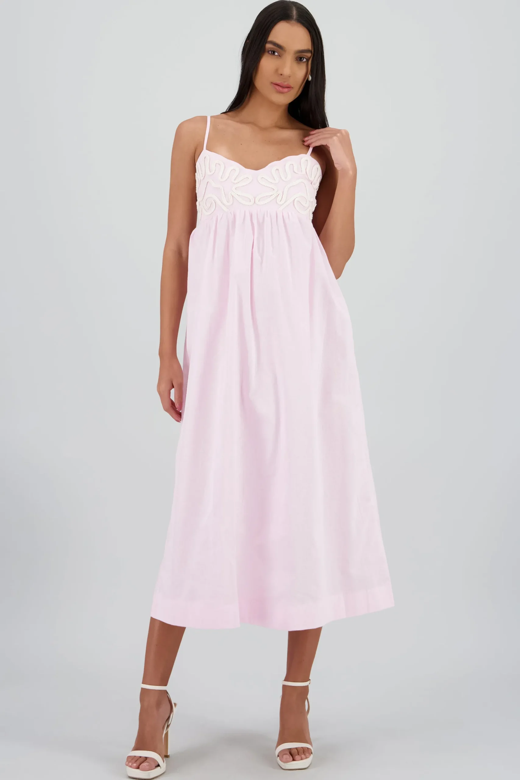 Shasa Piping Detail Maxi Dress