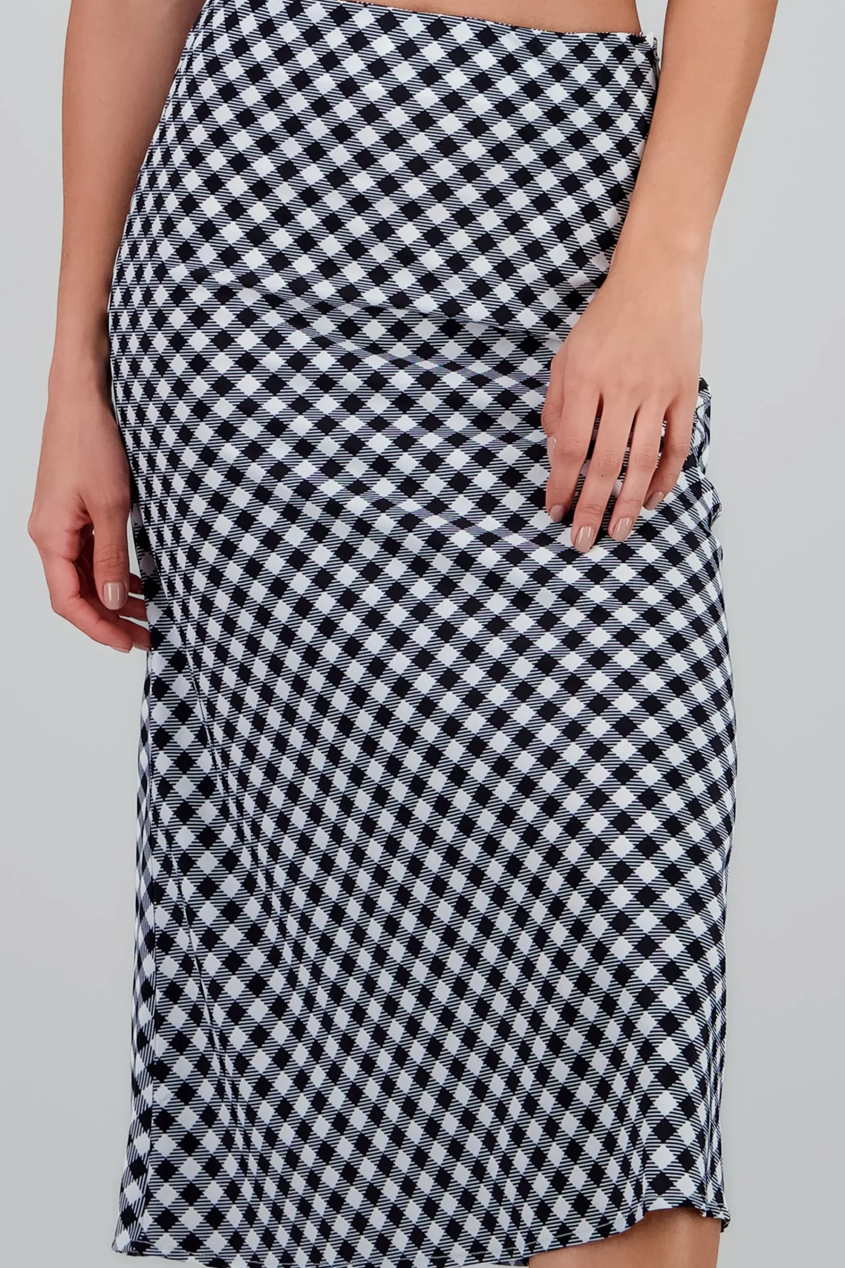 Shasa Plaid Midi Skirt