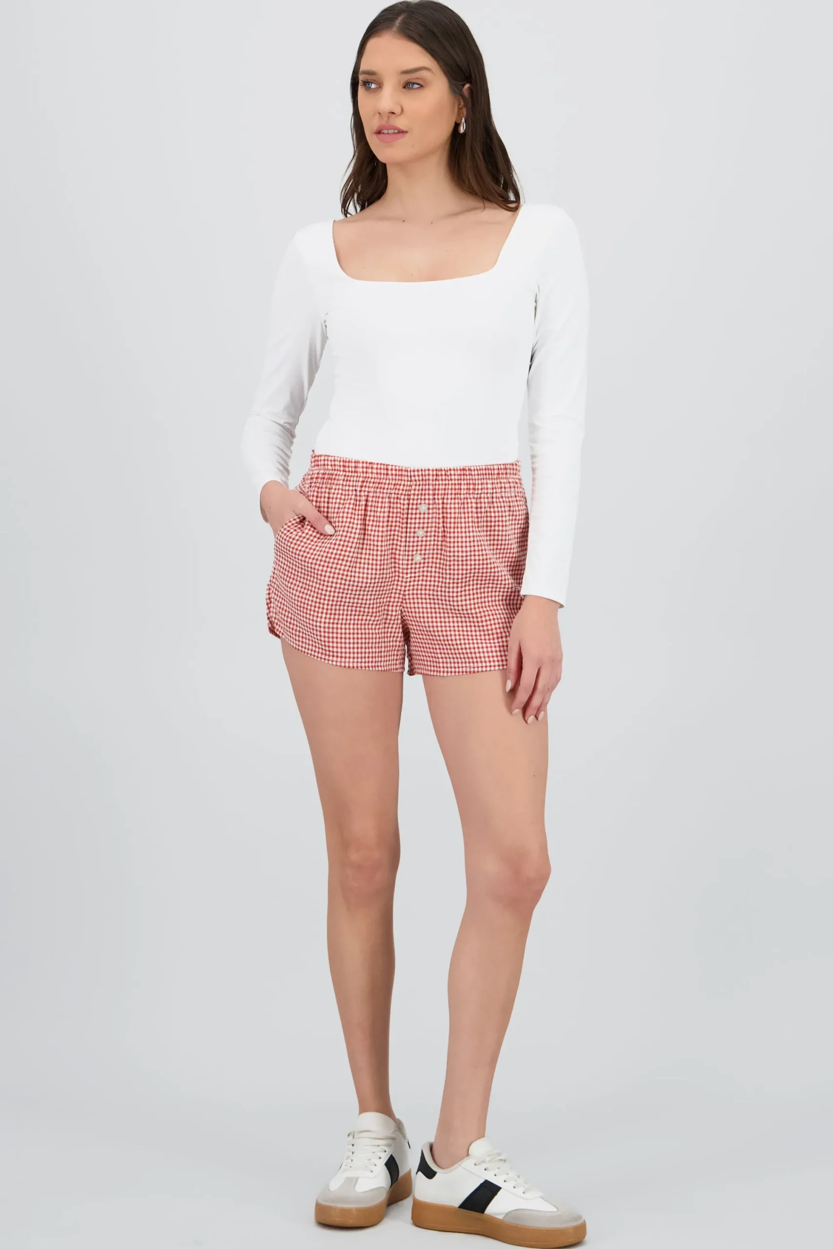 Shasa Plaid Mini Shorts