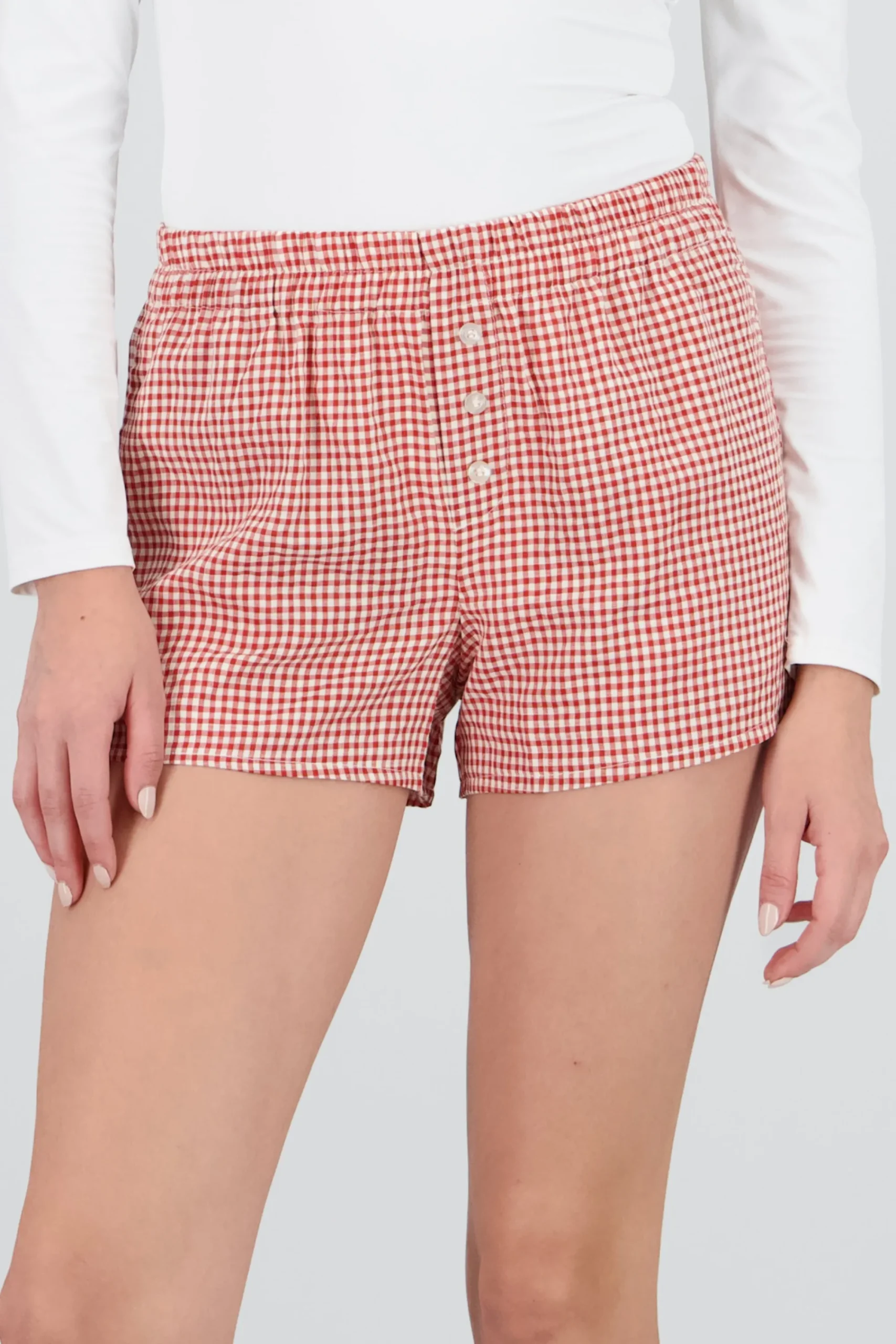 Shasa Plaid Mini Shorts