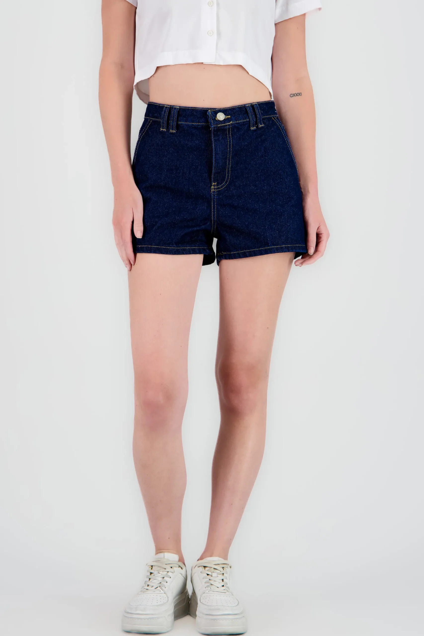 Shasa Plain Shorts with Diagonal Pockets