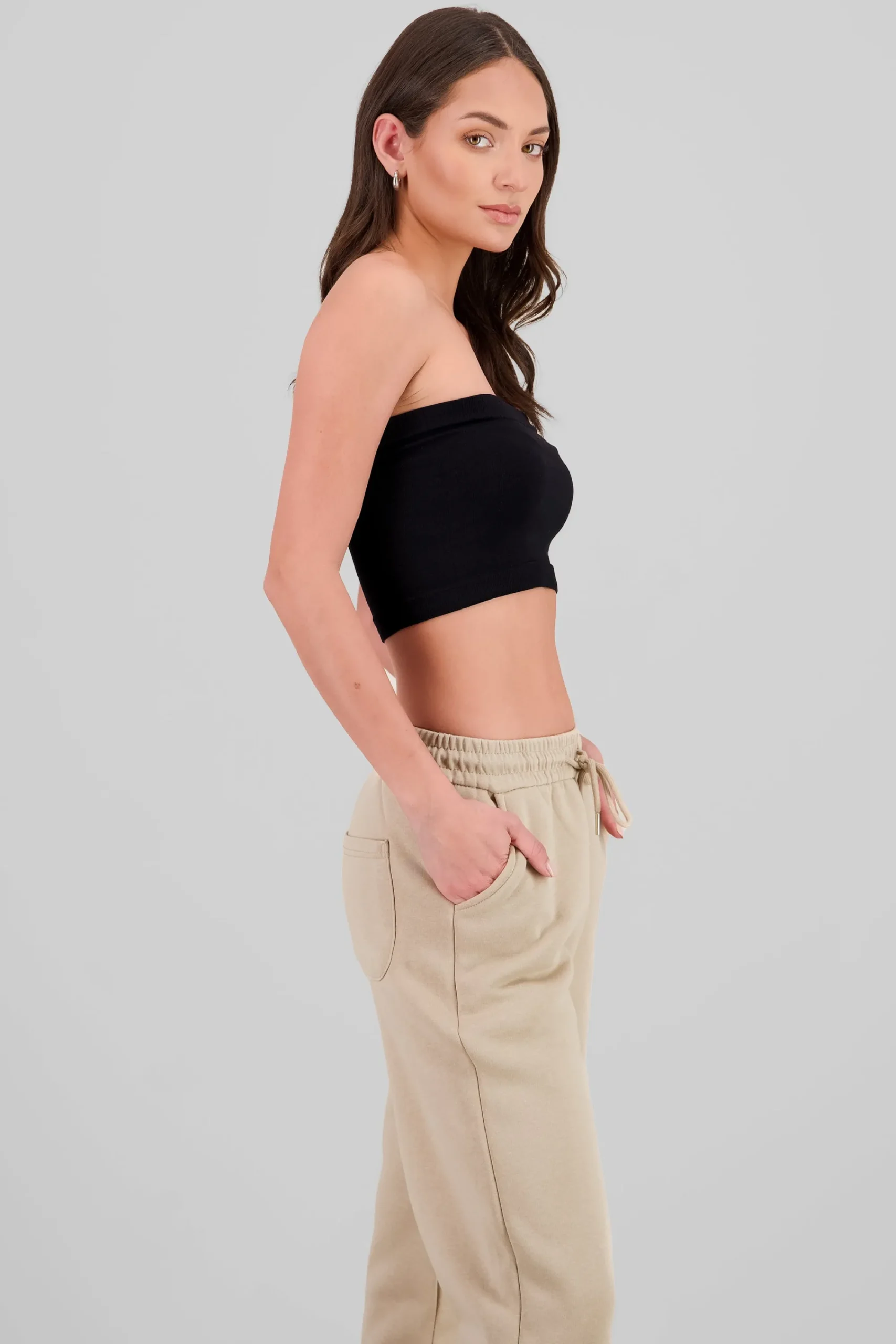 Shasa Plain Strapless Top