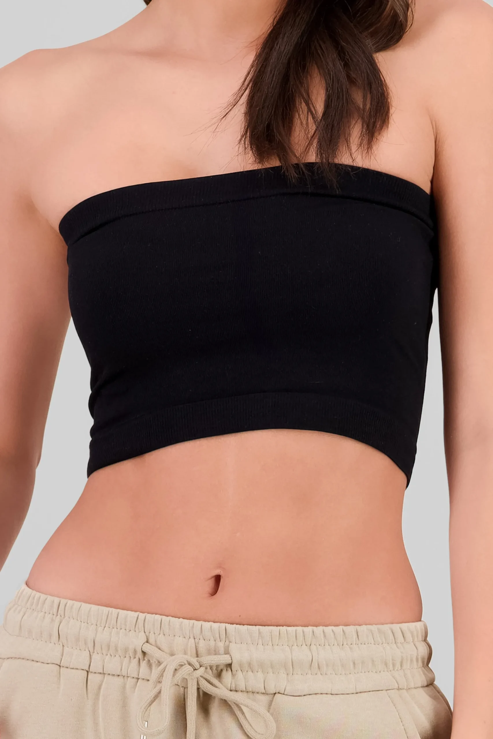 Shasa Plain Strapless Top