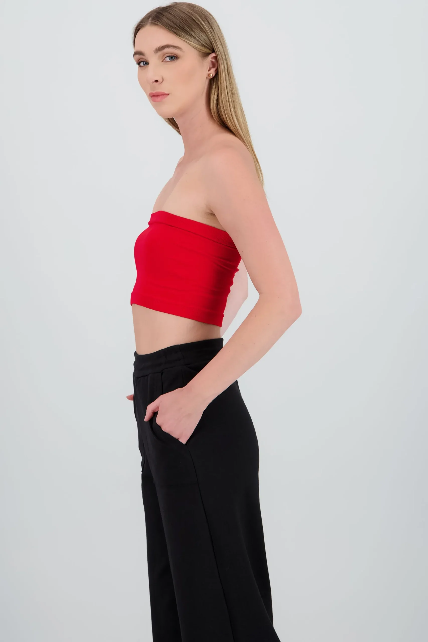 Shasa Plain Strapless Top