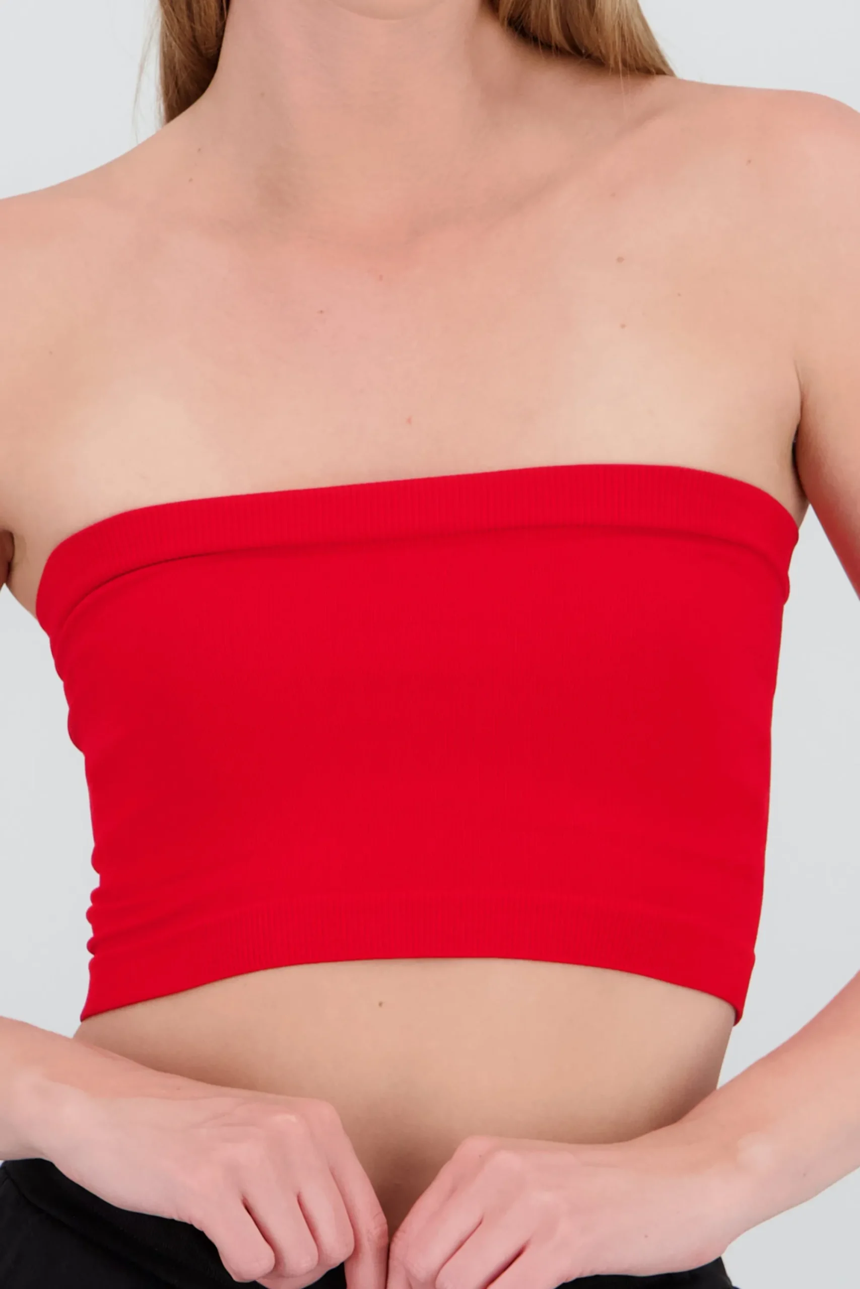 Shasa Plain Strapless Top