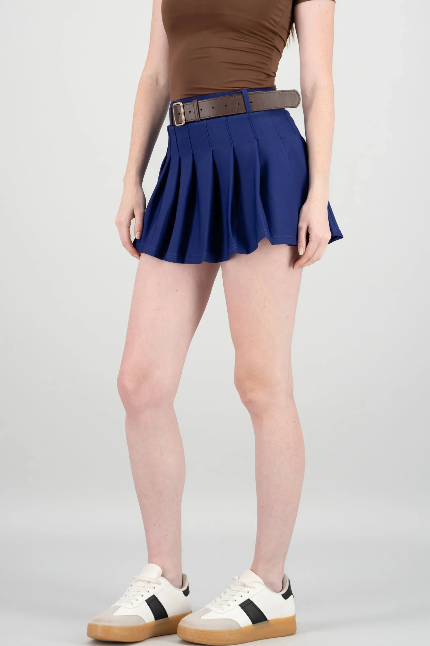 Shasa Plated Mini Skirt