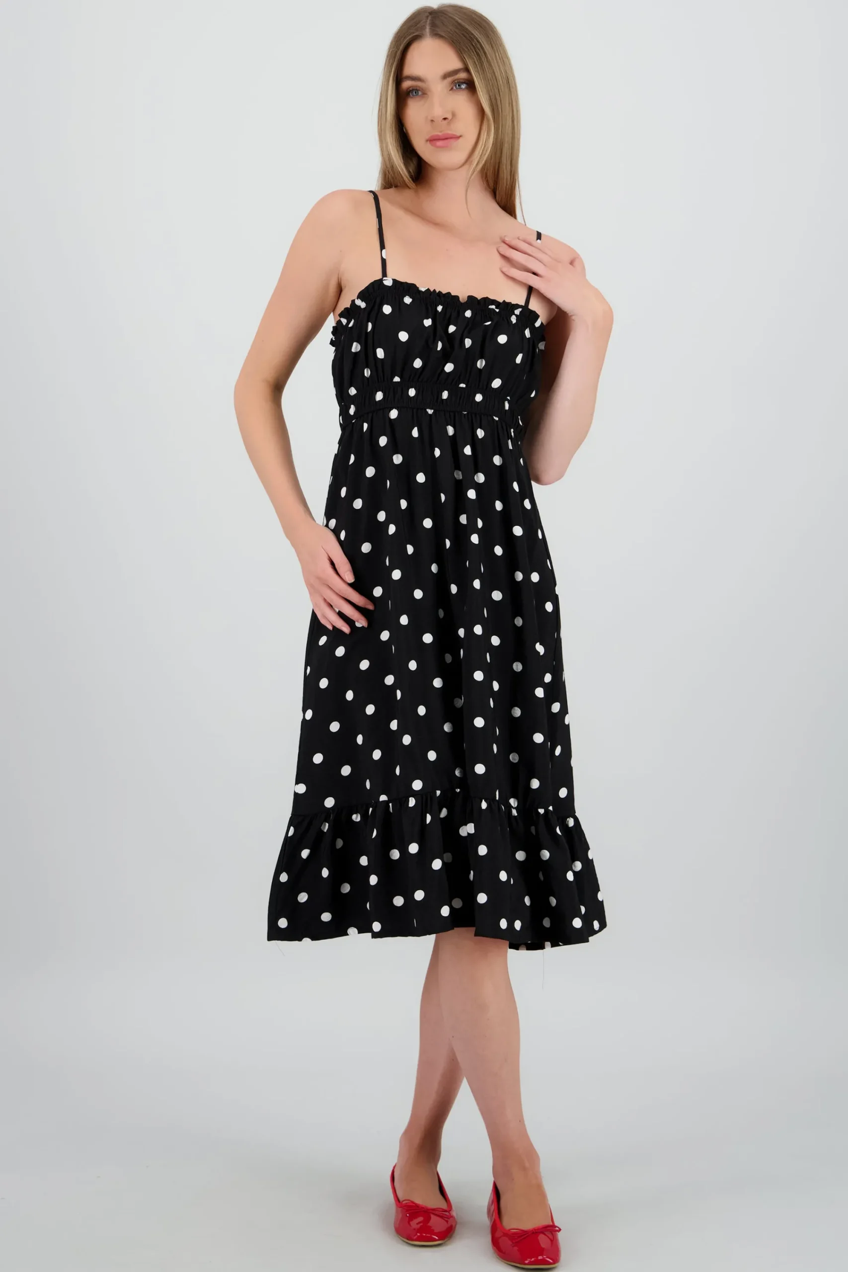 Shasa Polka Dots Midi Dress