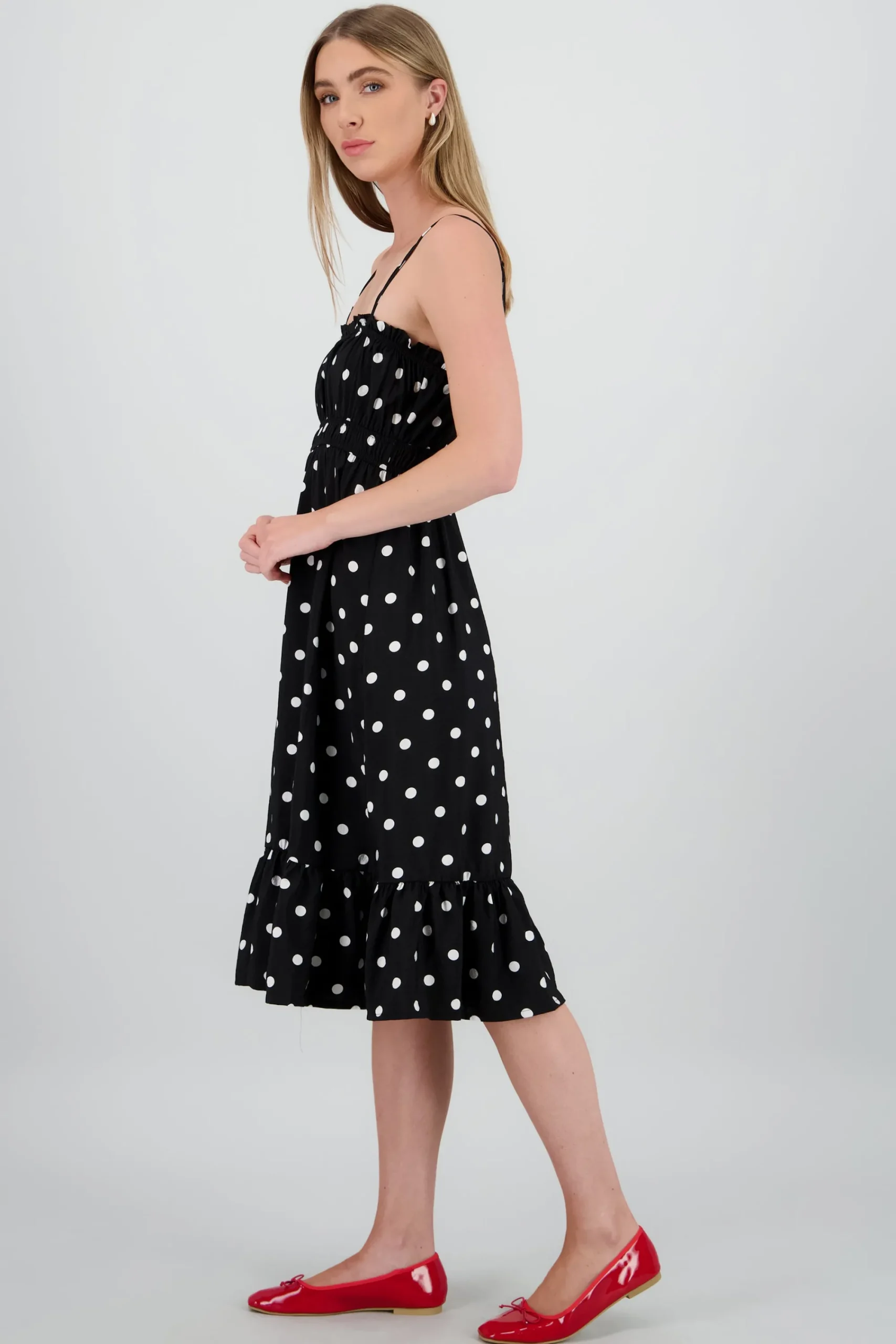 Shasa Polka Dots Midi Dress