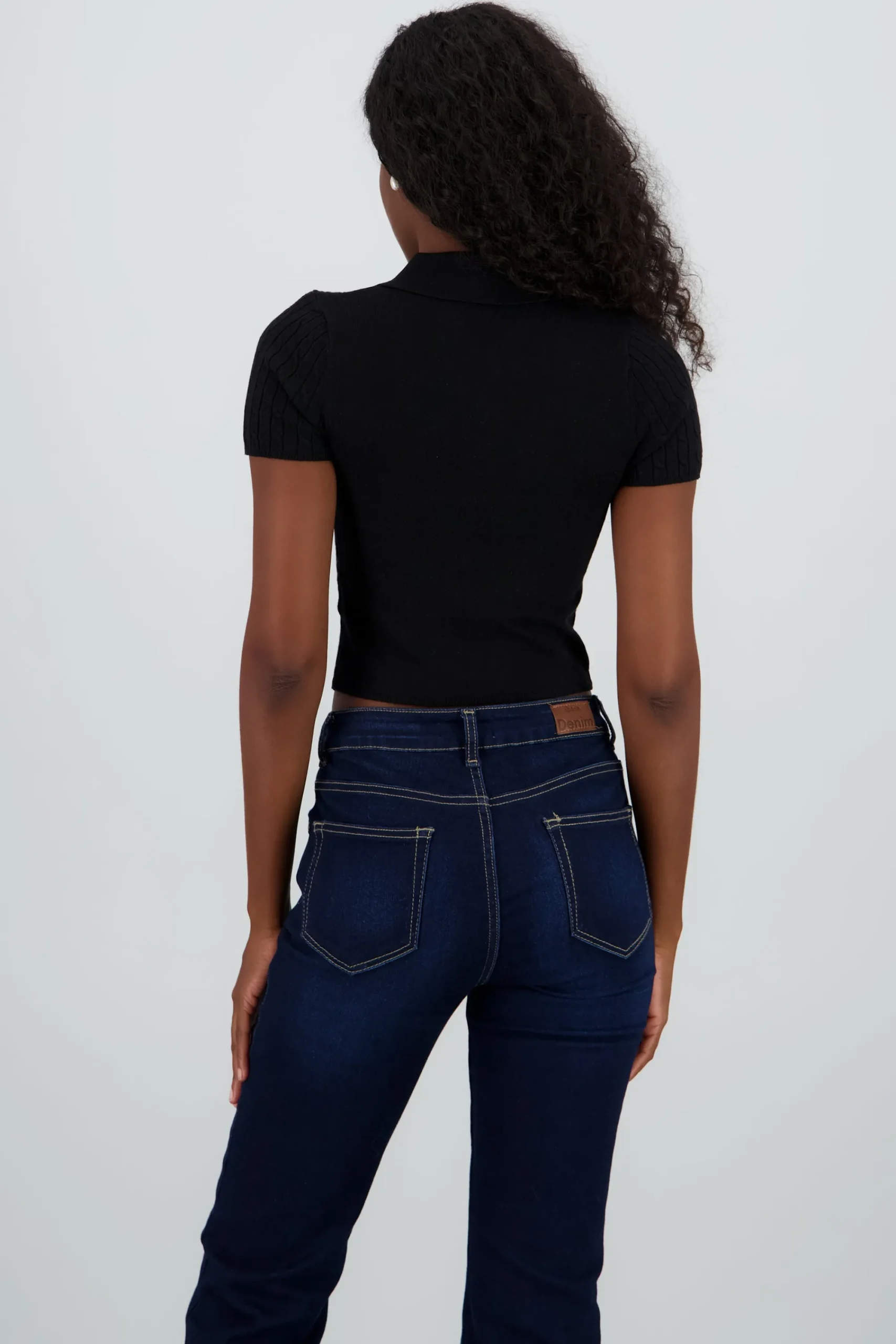 Shasa Polo Neck Knit Top