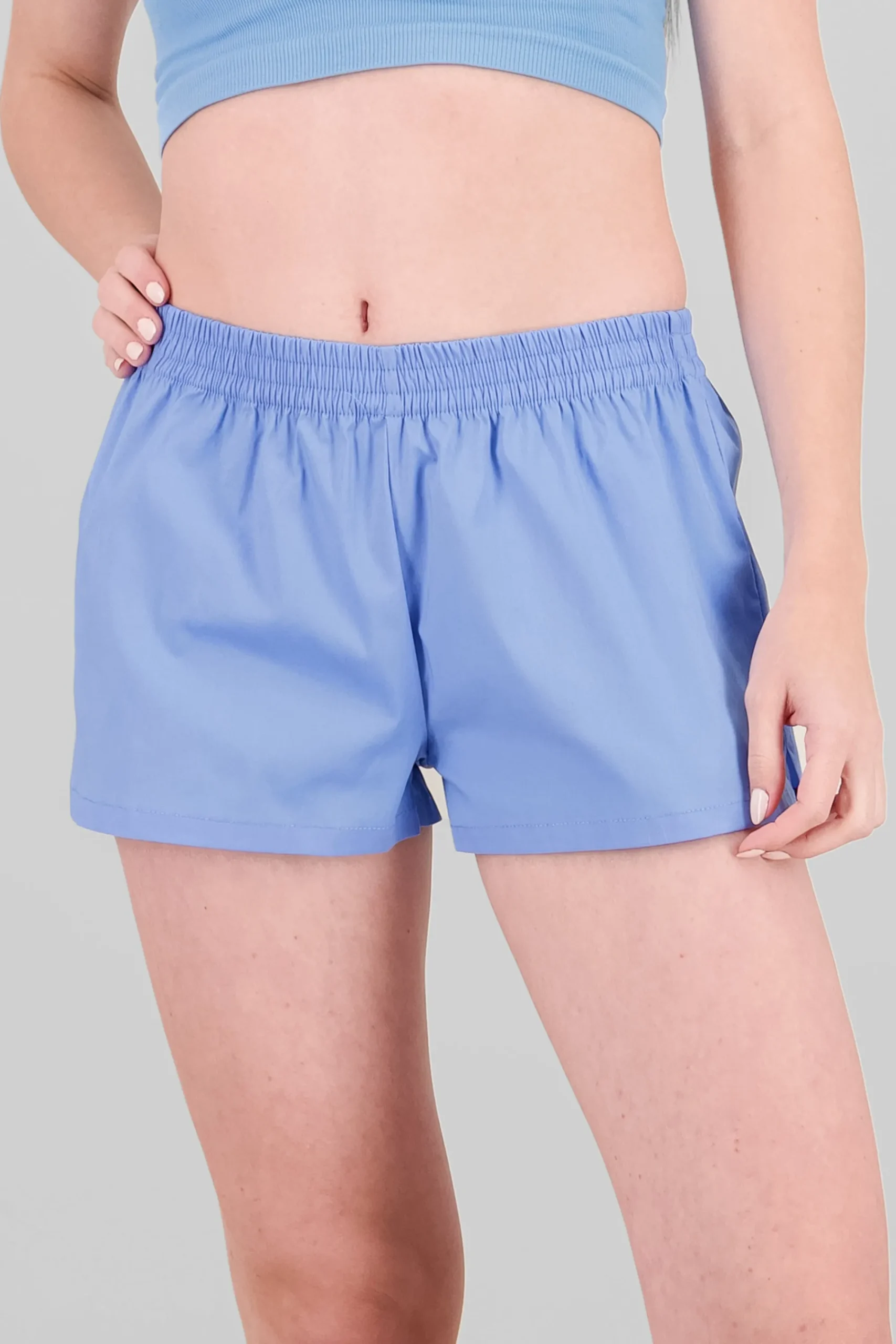 Shasa Poplin Elastic Waist Shorts