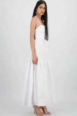 Shasa Poplin Maxi Dress with Crossed Back