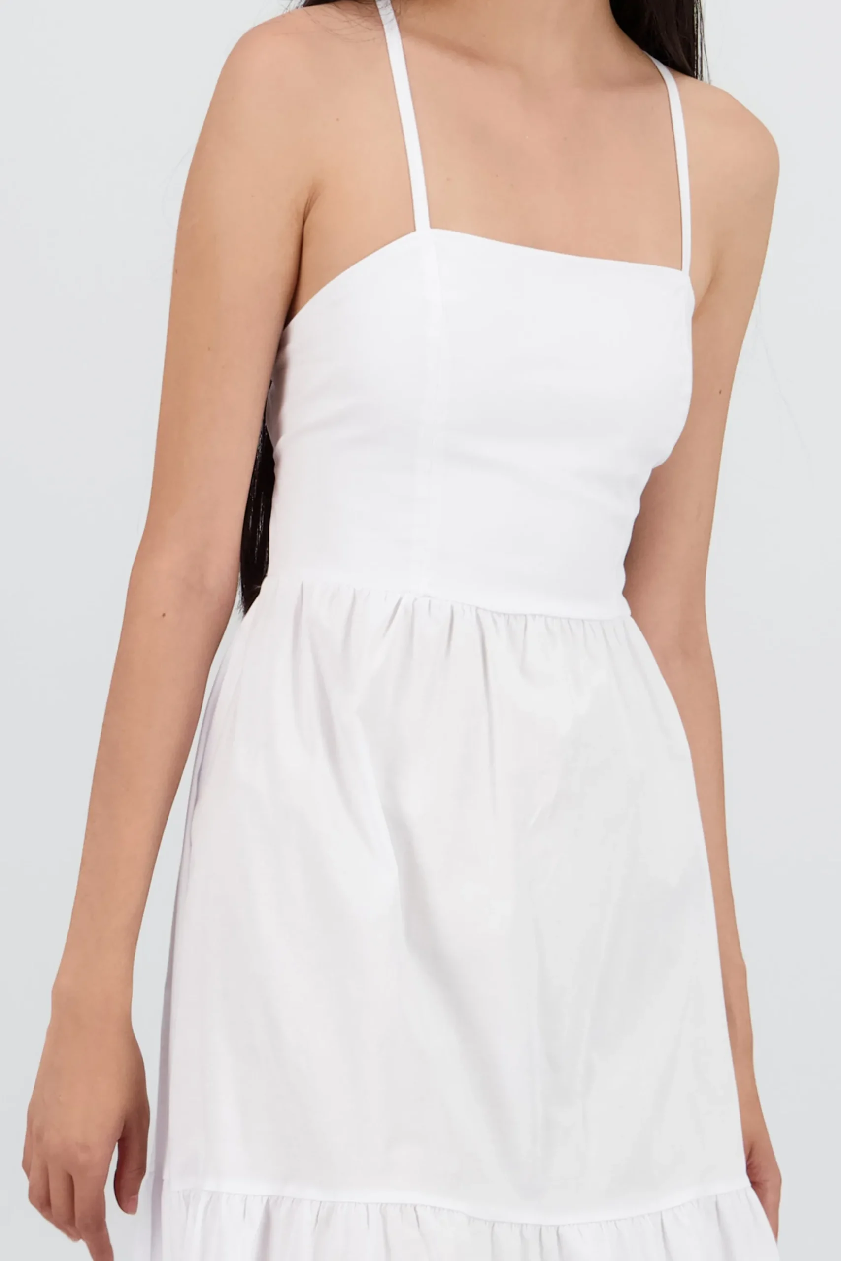 Shasa Poplin Maxi Dress with Crossed Back