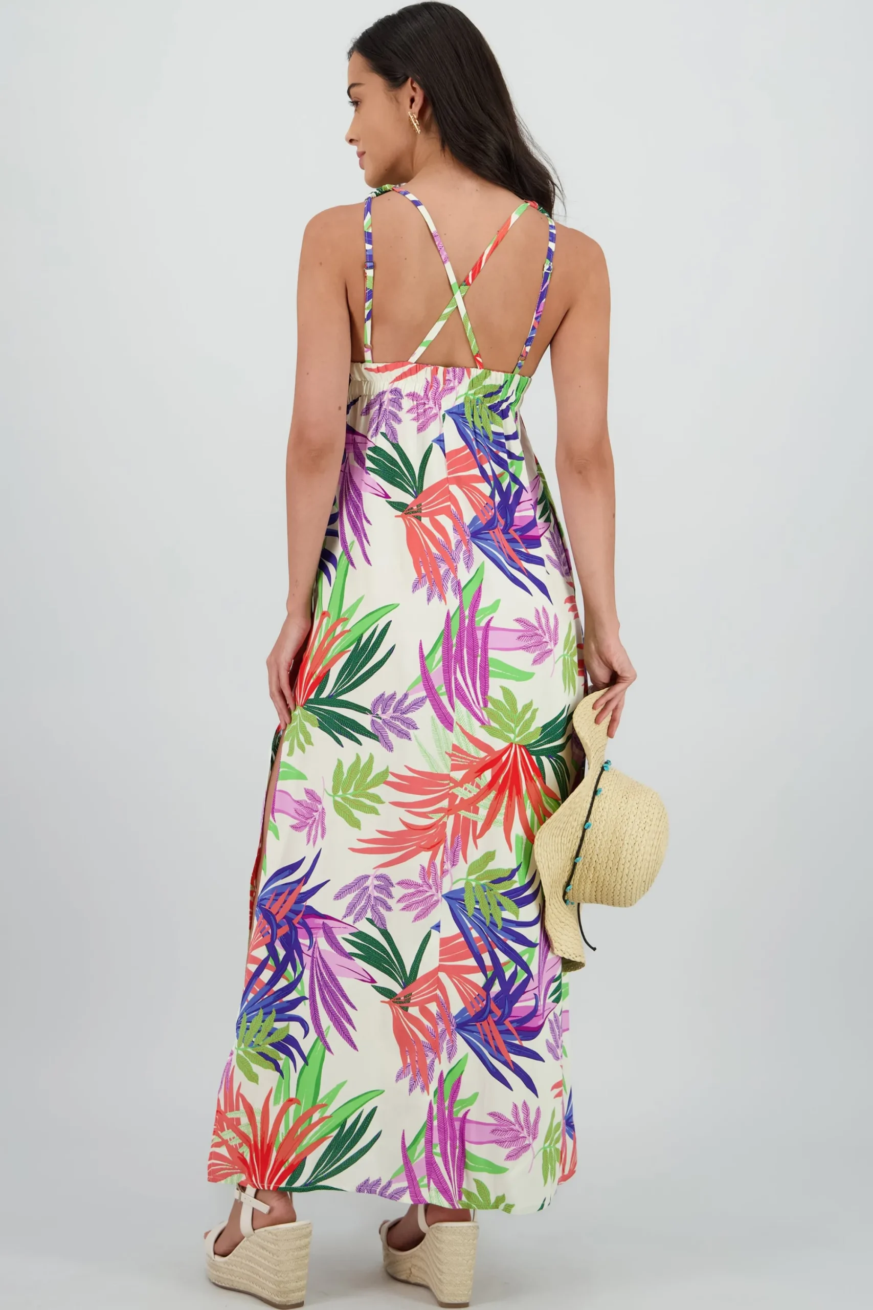 Shasa Printed V Scoop Maxi Dress