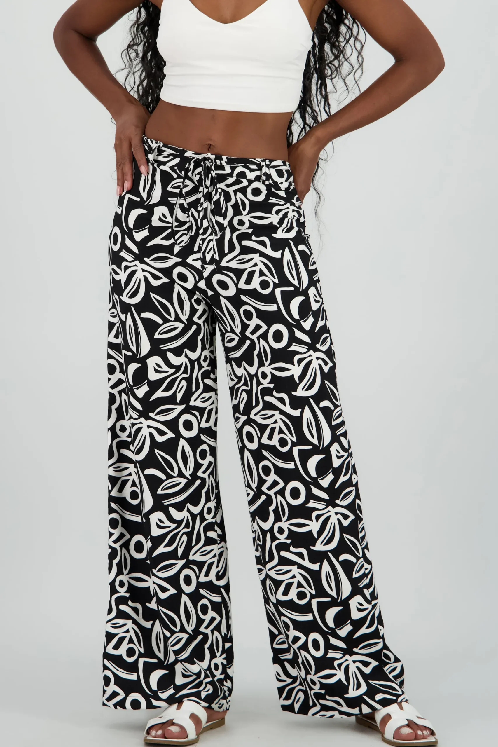 Shasa Printed Wide Leg Pants