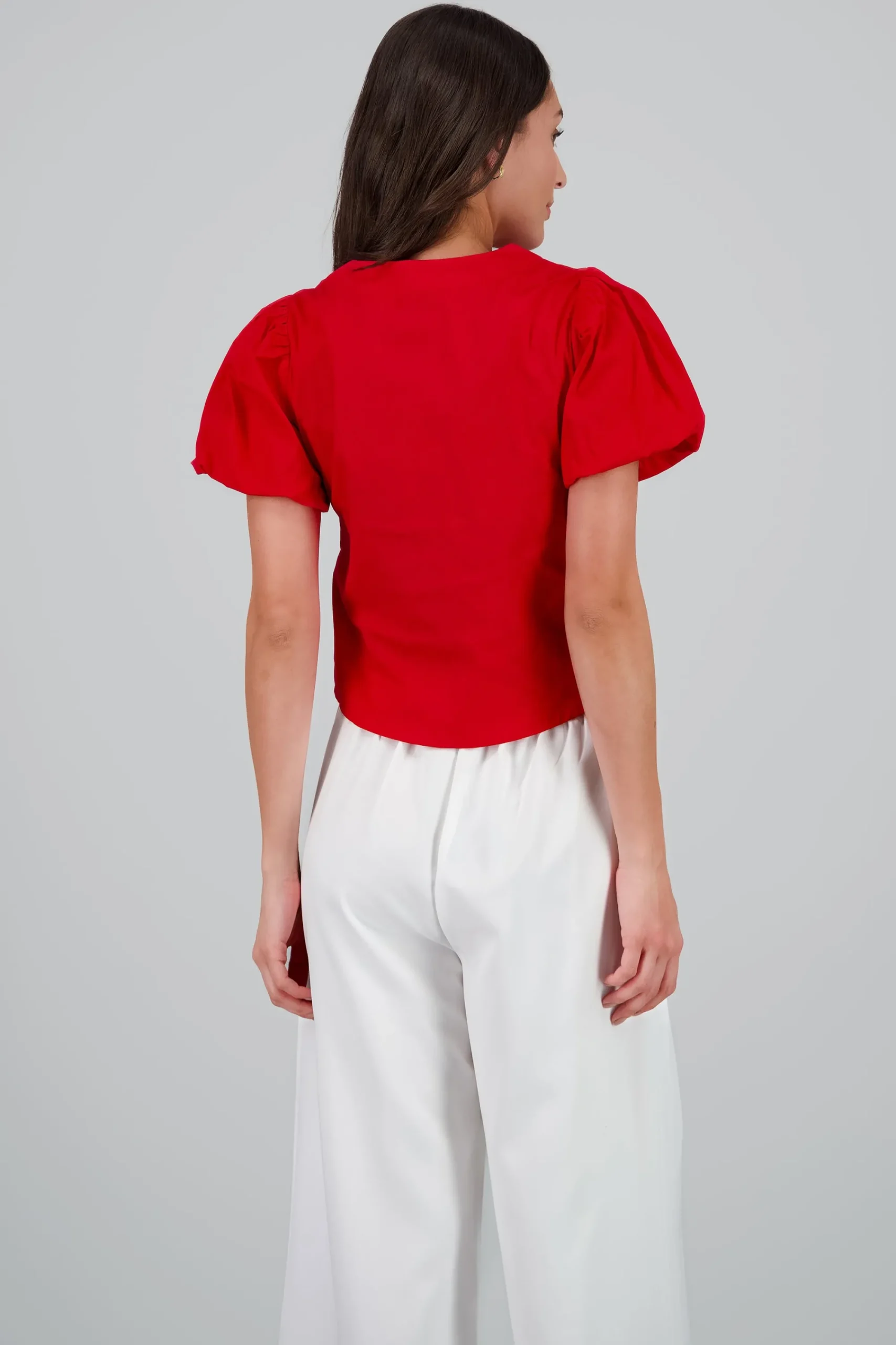 Shasa Puff Sleeve Blouse with Bows