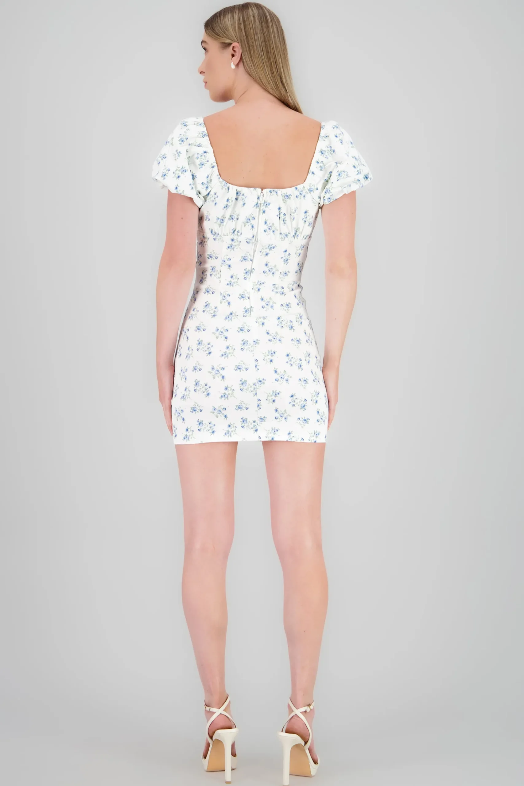 Shasa Puff Sleeve Floral Mini Dress