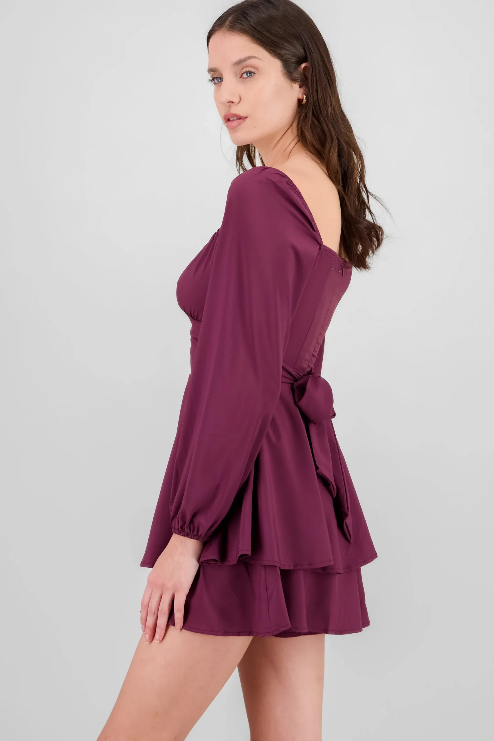 Shasa Puff Sleeves Solid Romper