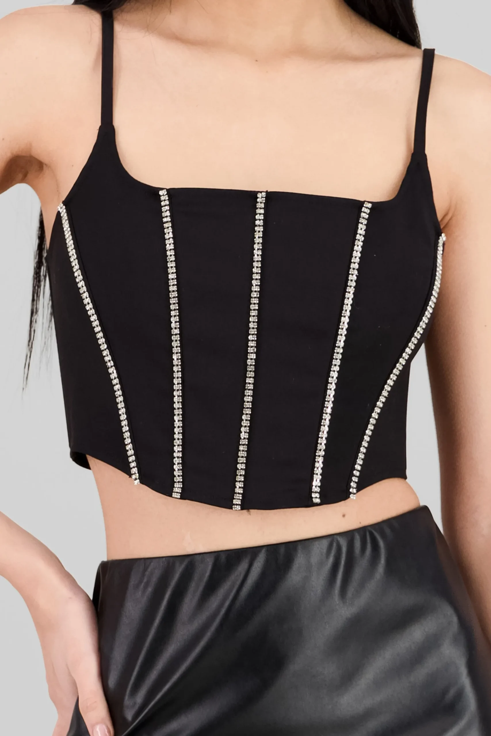 Shasa Rhinestones and Boning Corset