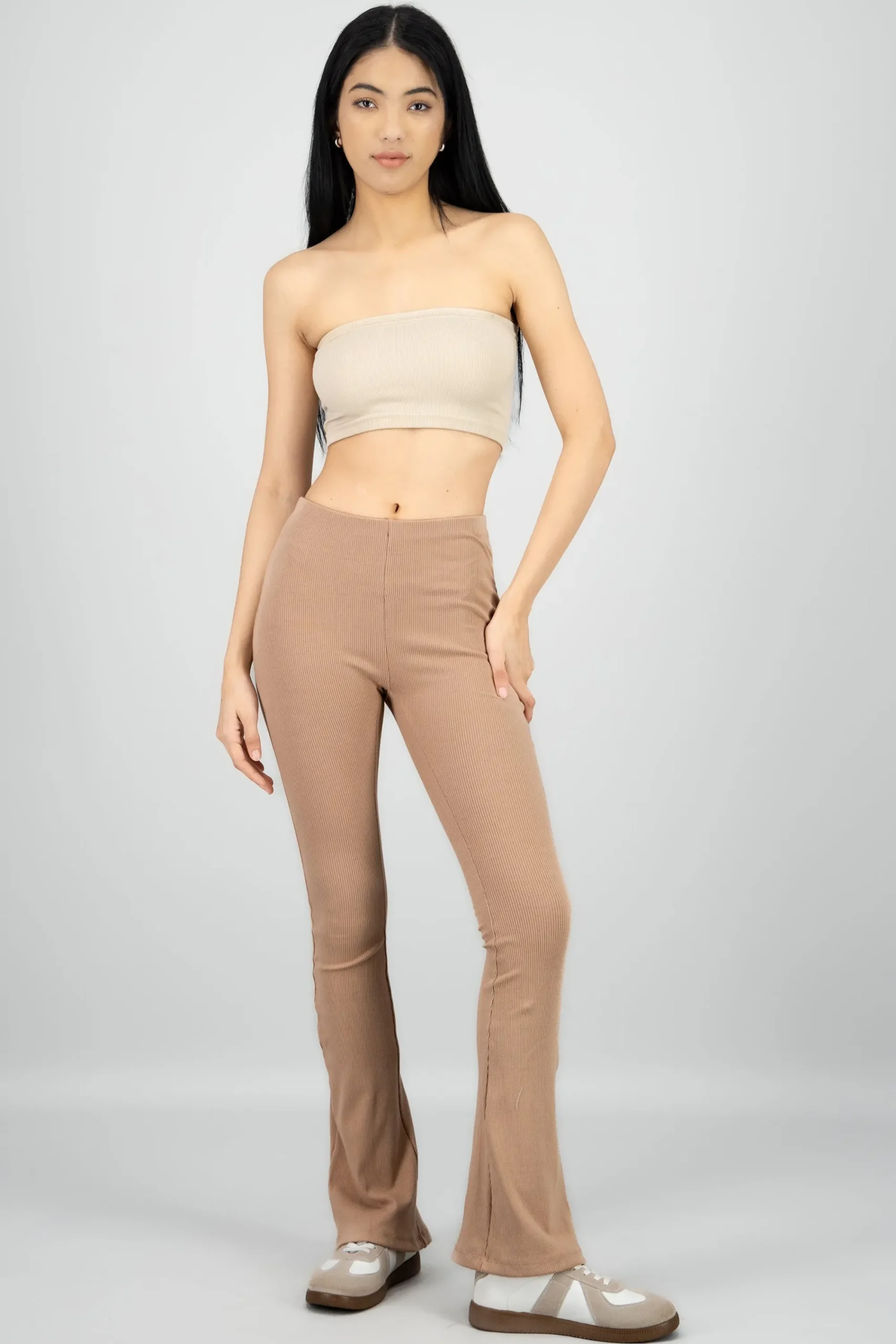 Shasa Ribbed Flared Leggings