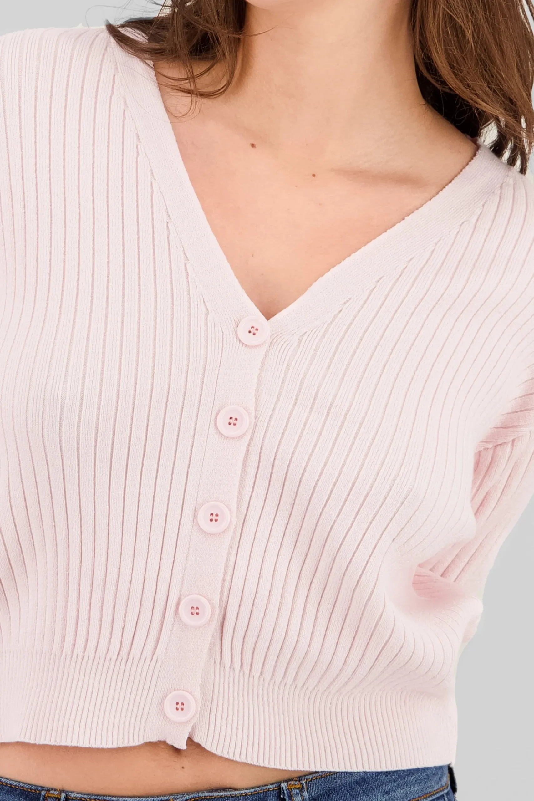 Shasa Ribbed Knit Buttoned Cardigan