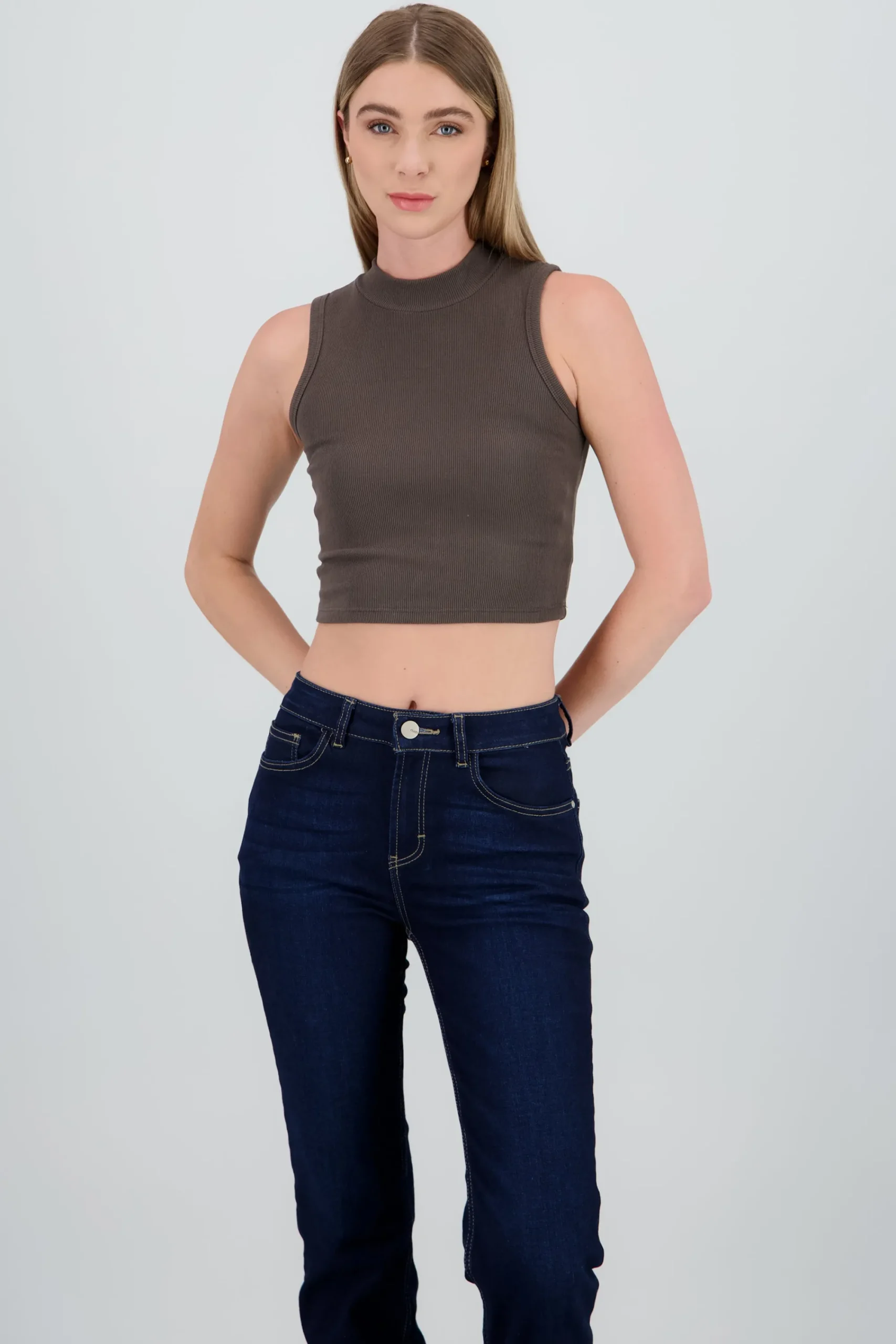 Shasa Ribbed Sleeveless Top