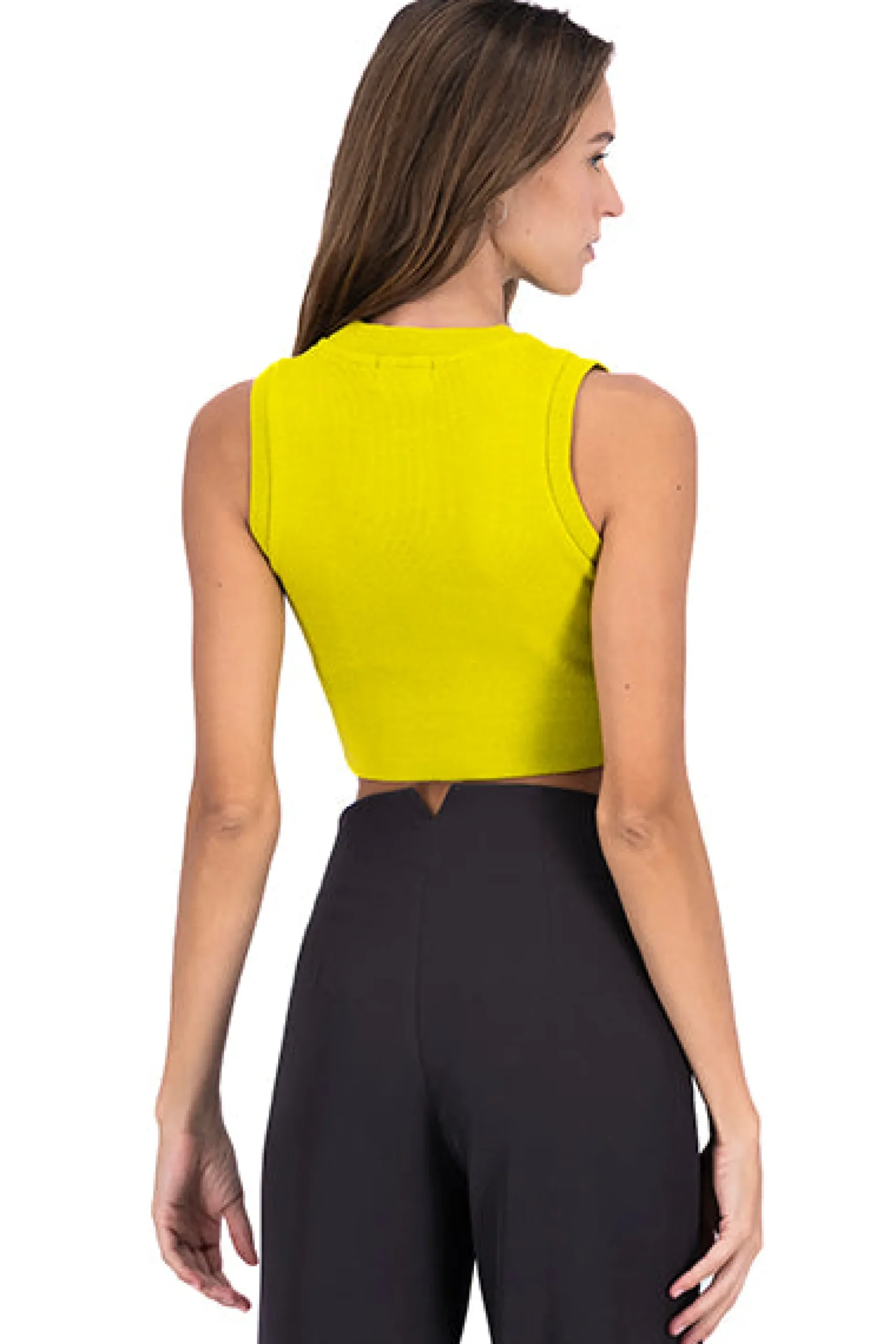 Shasa Round Neck Ribbed Top