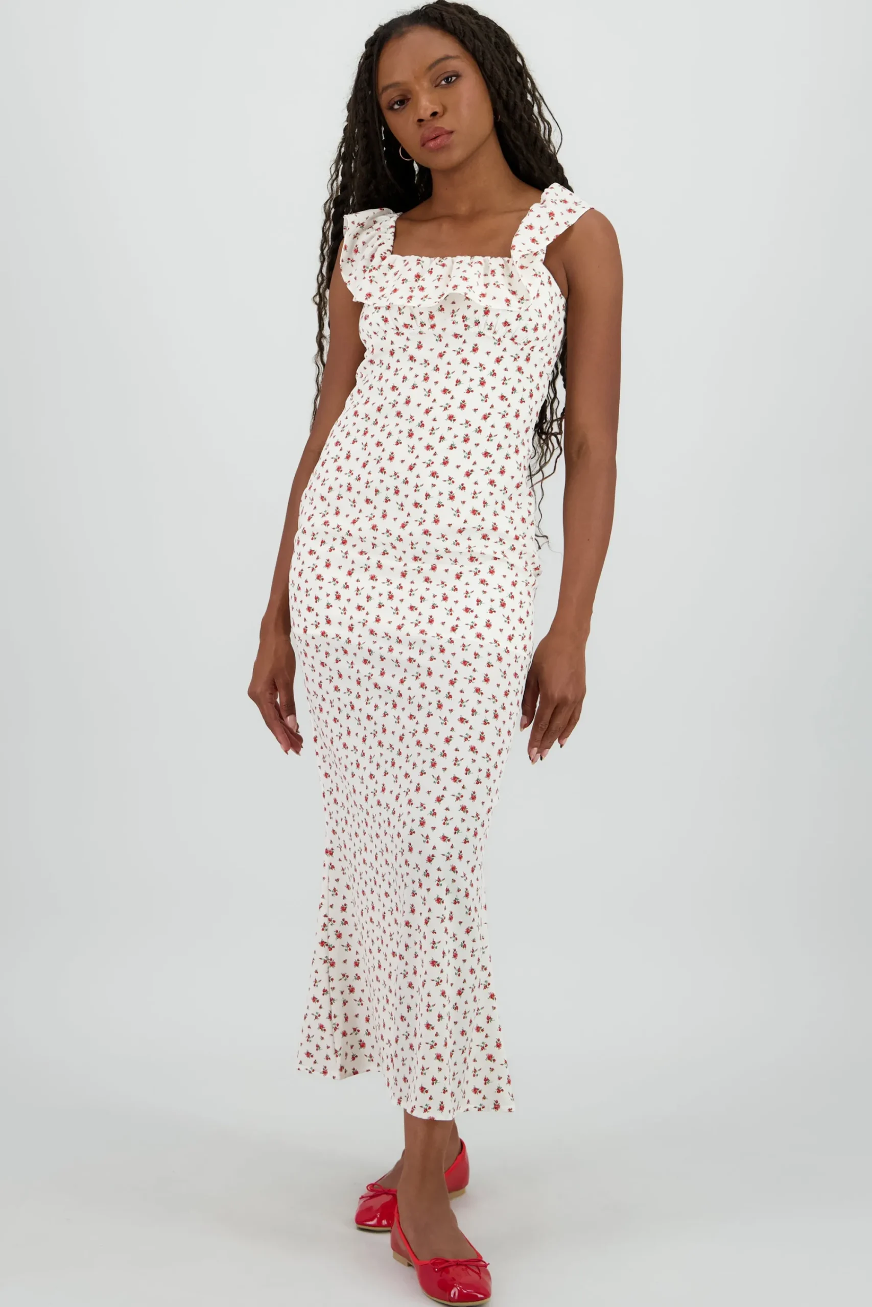 Shasa Ruffle Detail Maxi Dress