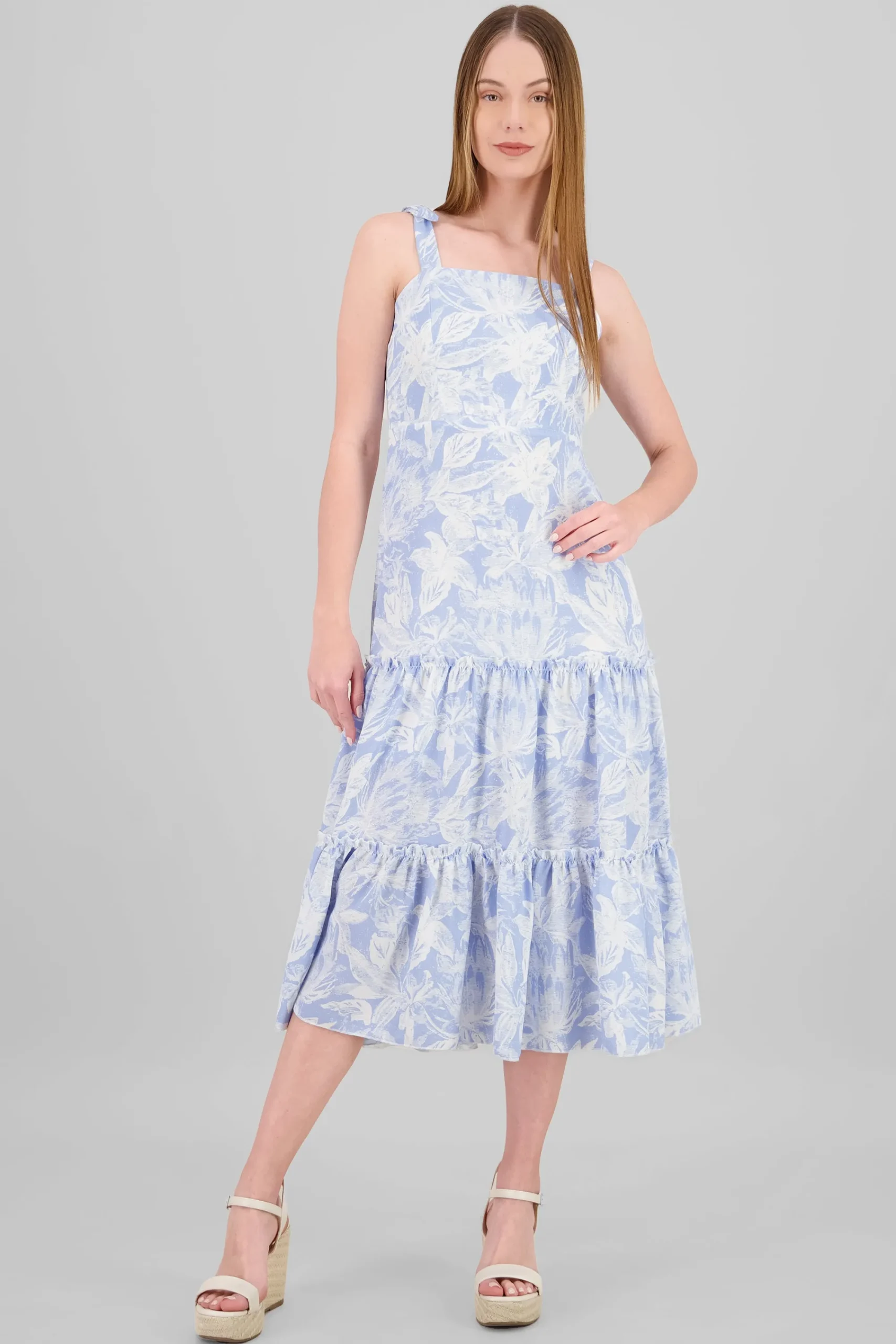 Shasa Ruffle Strap Detail Maxi Dress