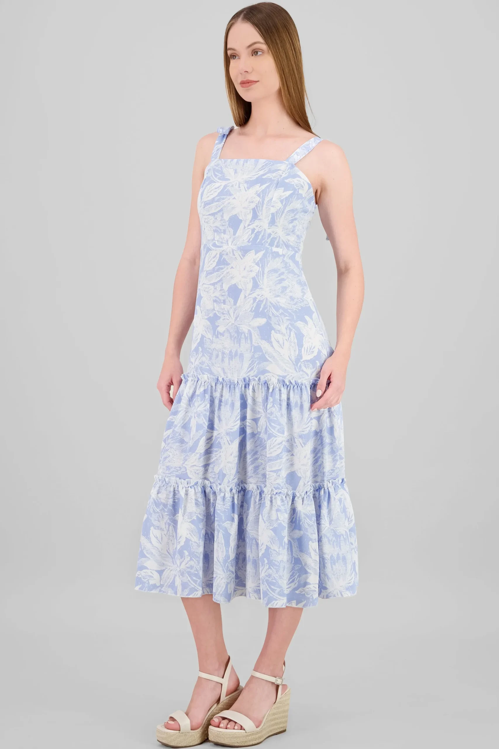 Shasa Ruffle Strap Detail Maxi Dress