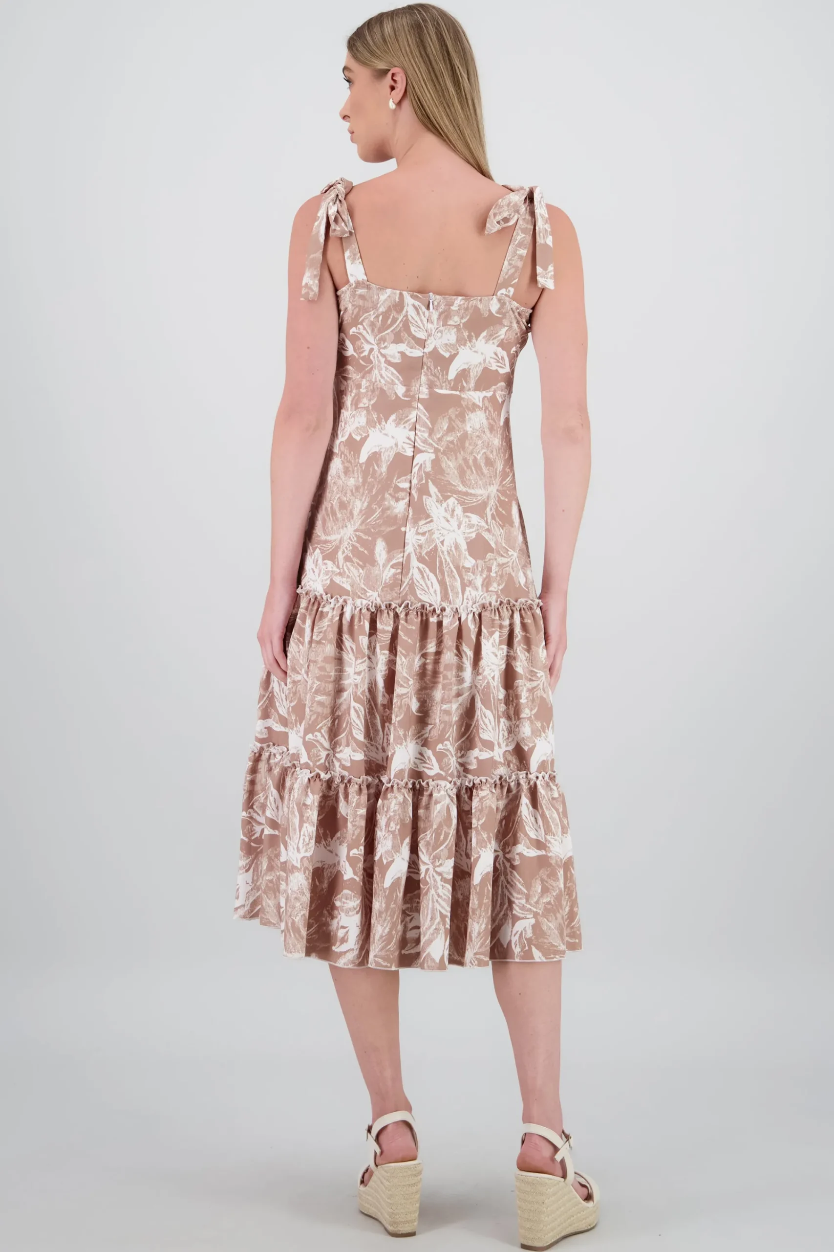 Shasa Ruffle Strap Detail Maxi Dress