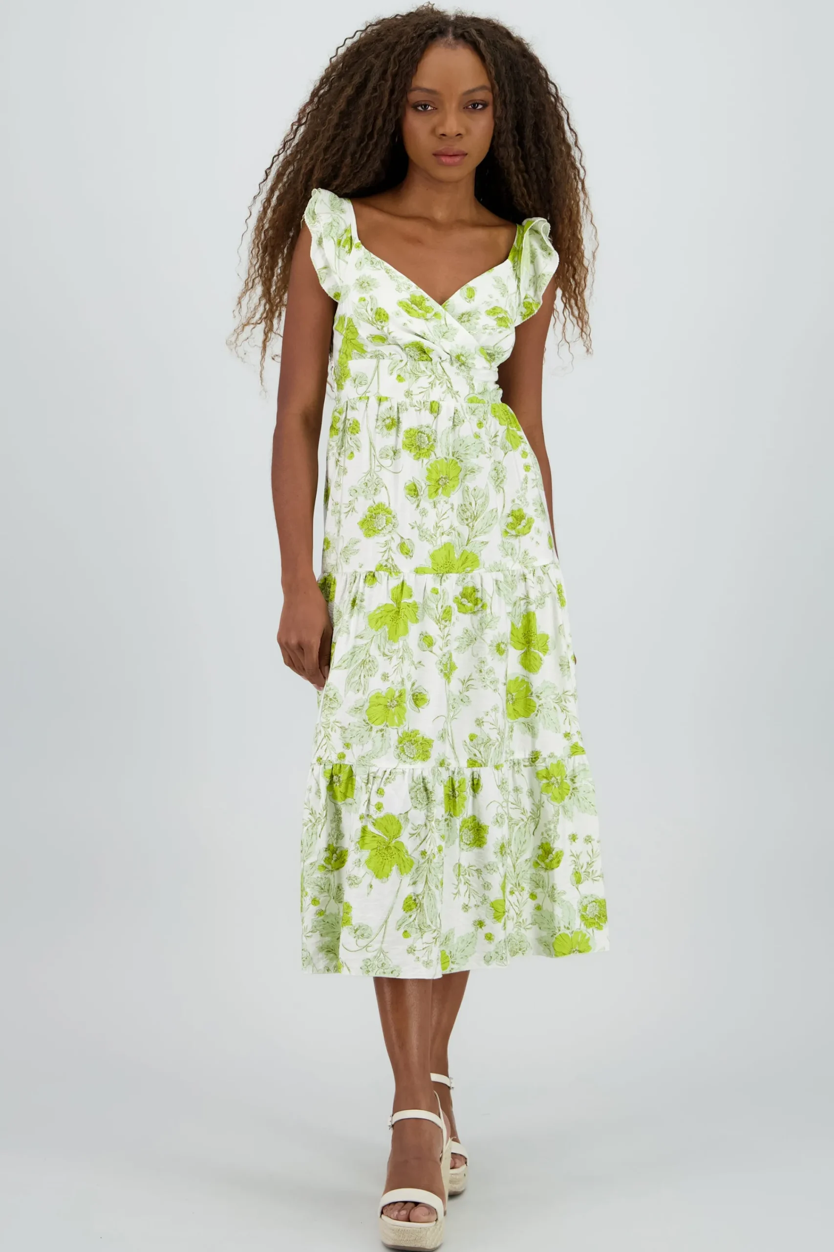 Shasa Ruffled Floral Dress