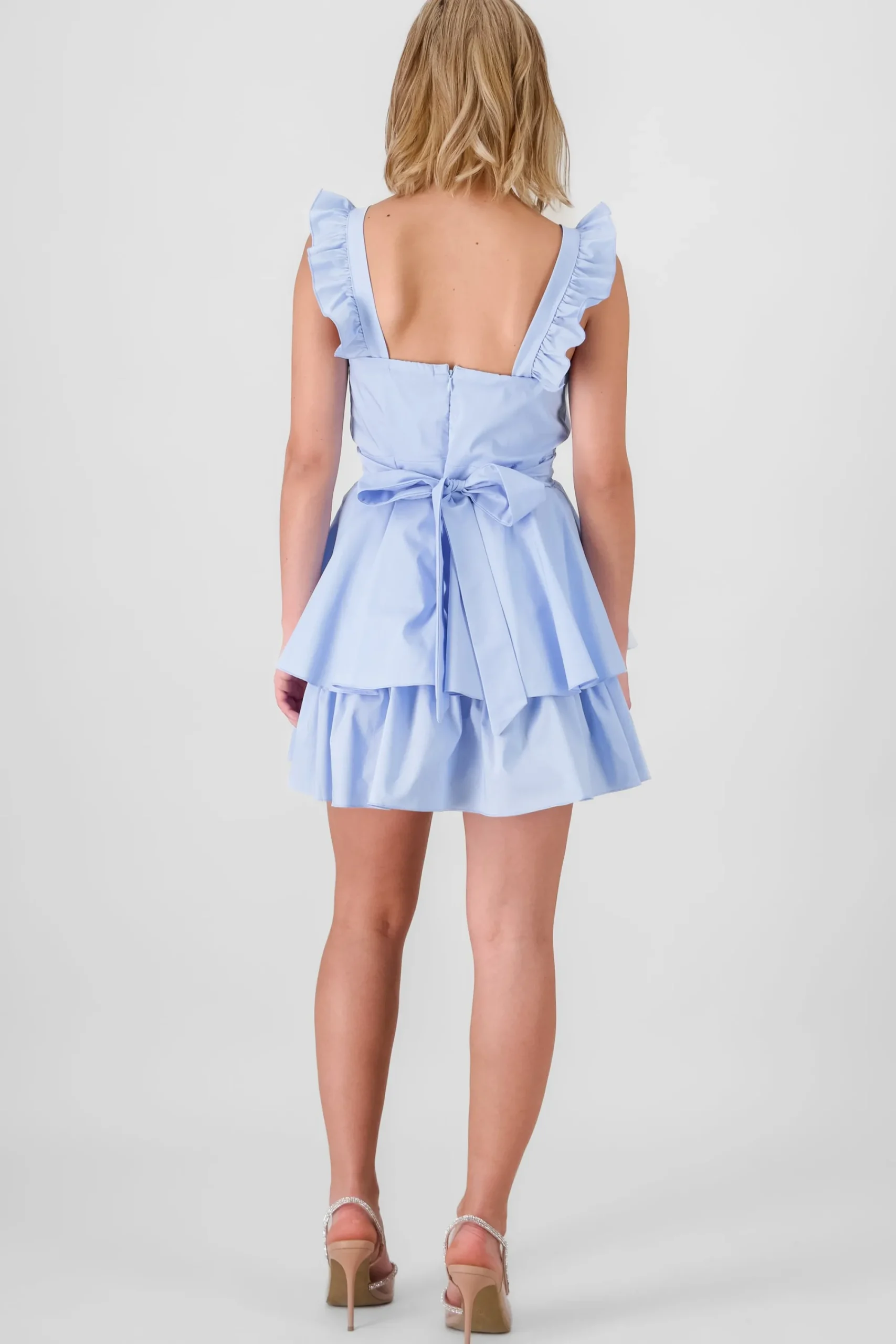 Shasa Ruffled Strap Summer Mini Day Dress