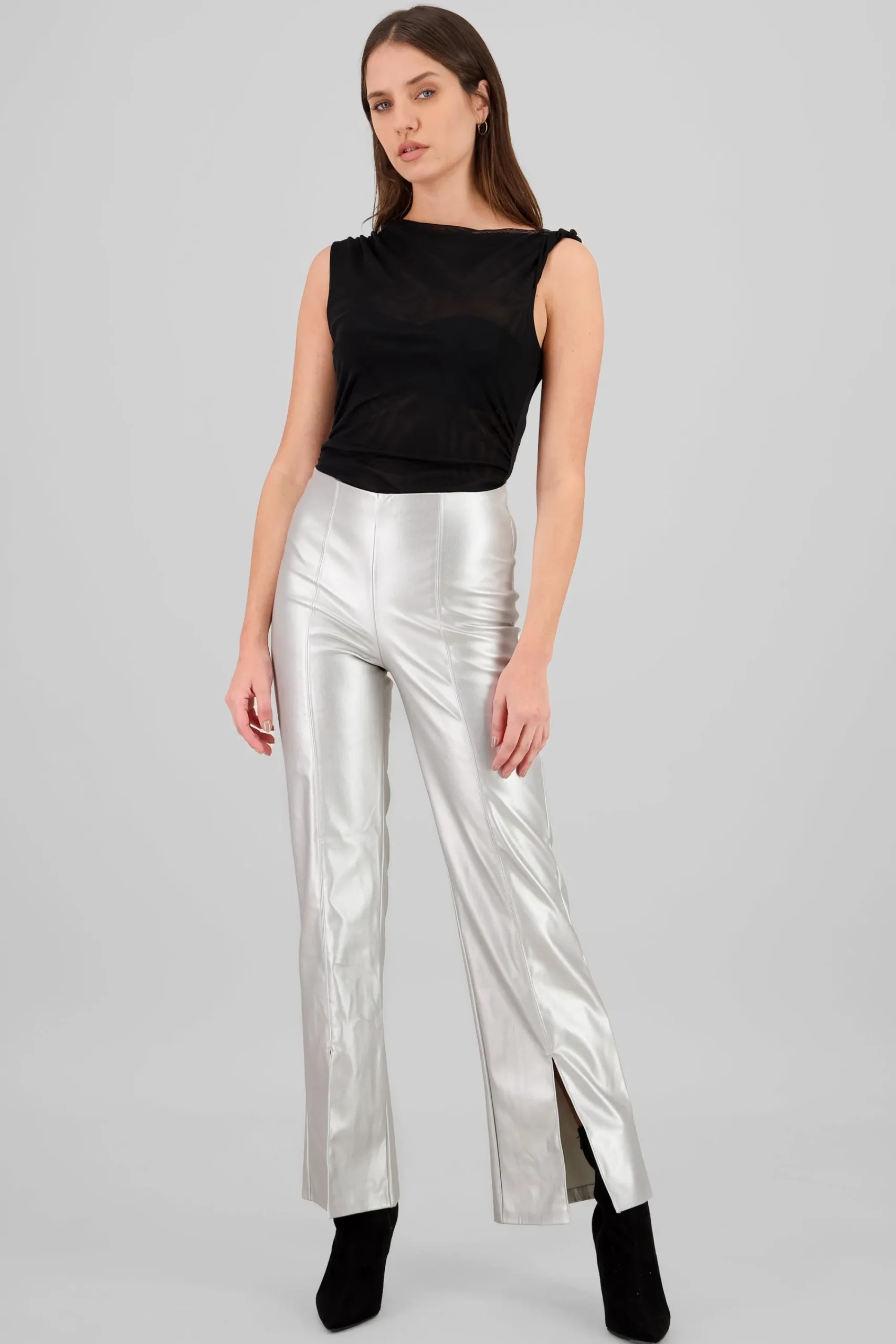Shasa Seam Detail Wide Leg Pants