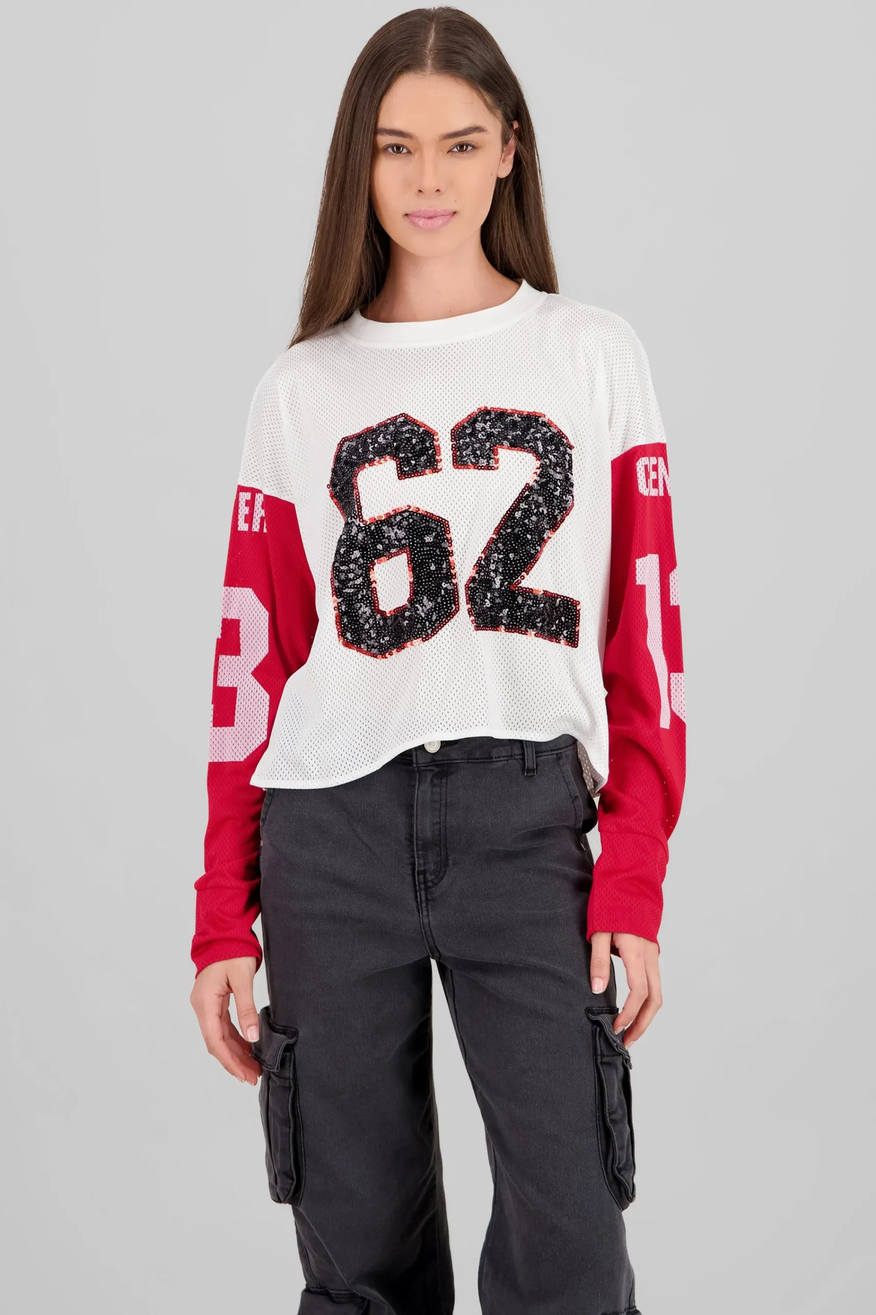 Shasa Sequin Numbers Sports T Shirt