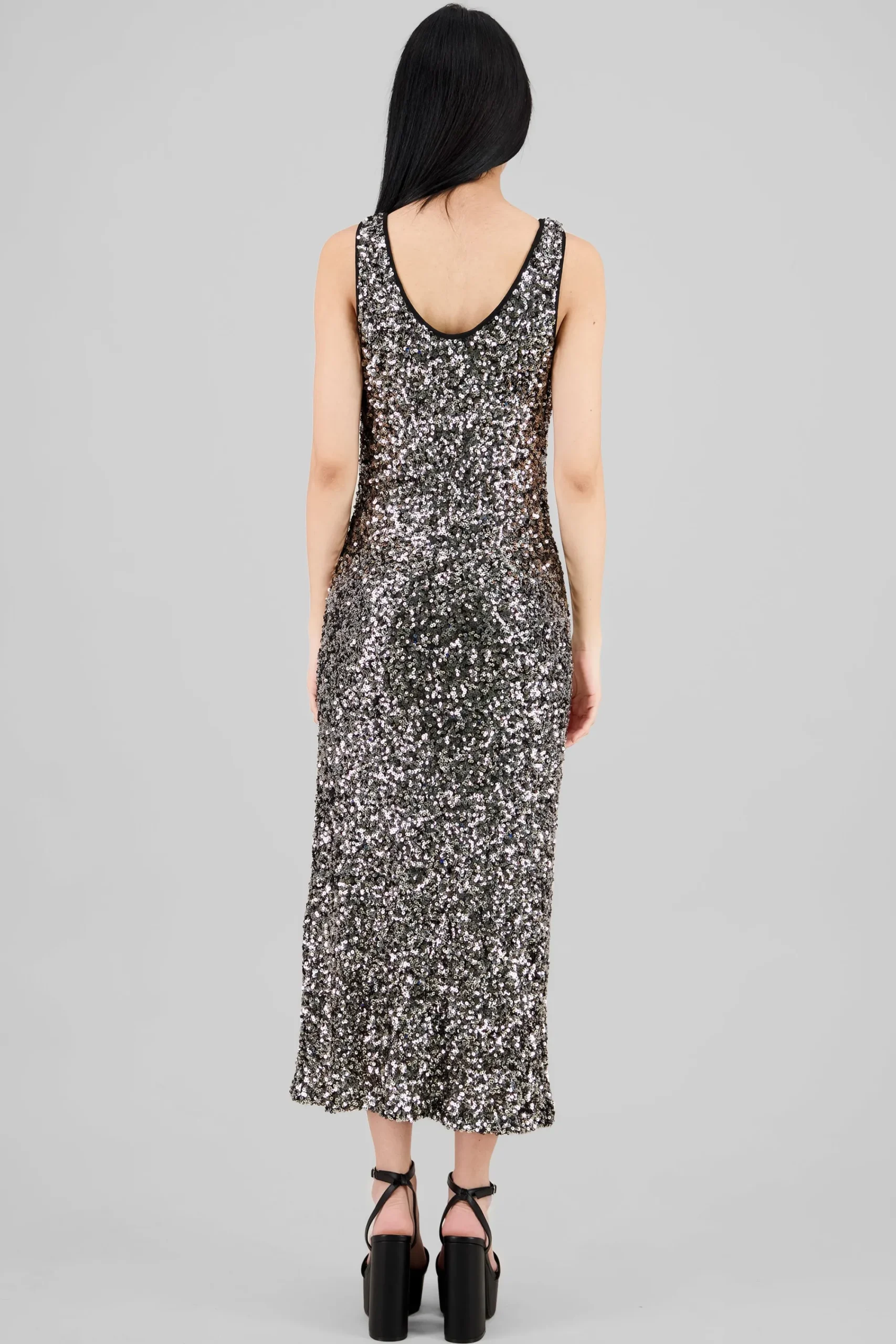 Shasa Sequin Strappy Maxi Dress